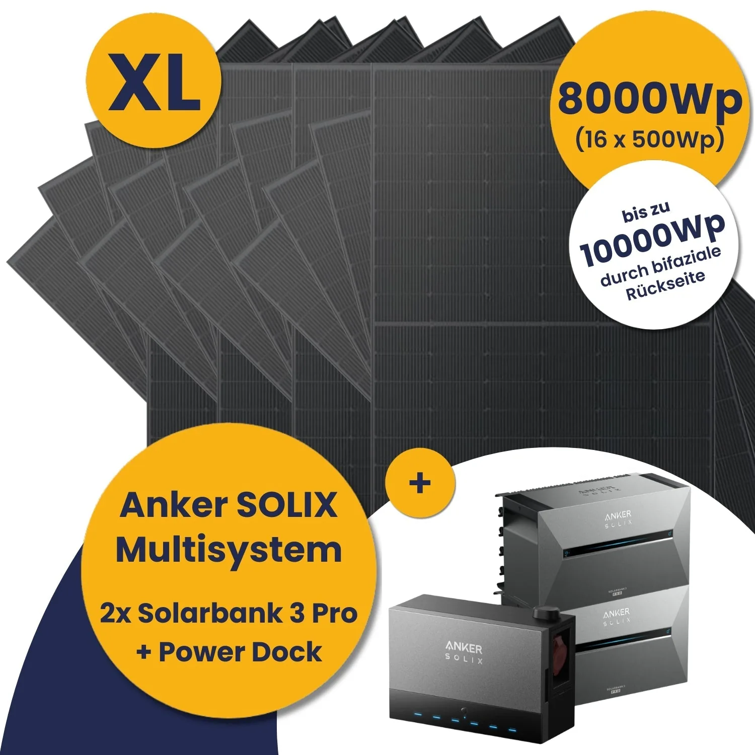 2x Anker Solarbank 3 E2700 Pro mit Power Dock Multisystem und Kleines Kraftwerk XL