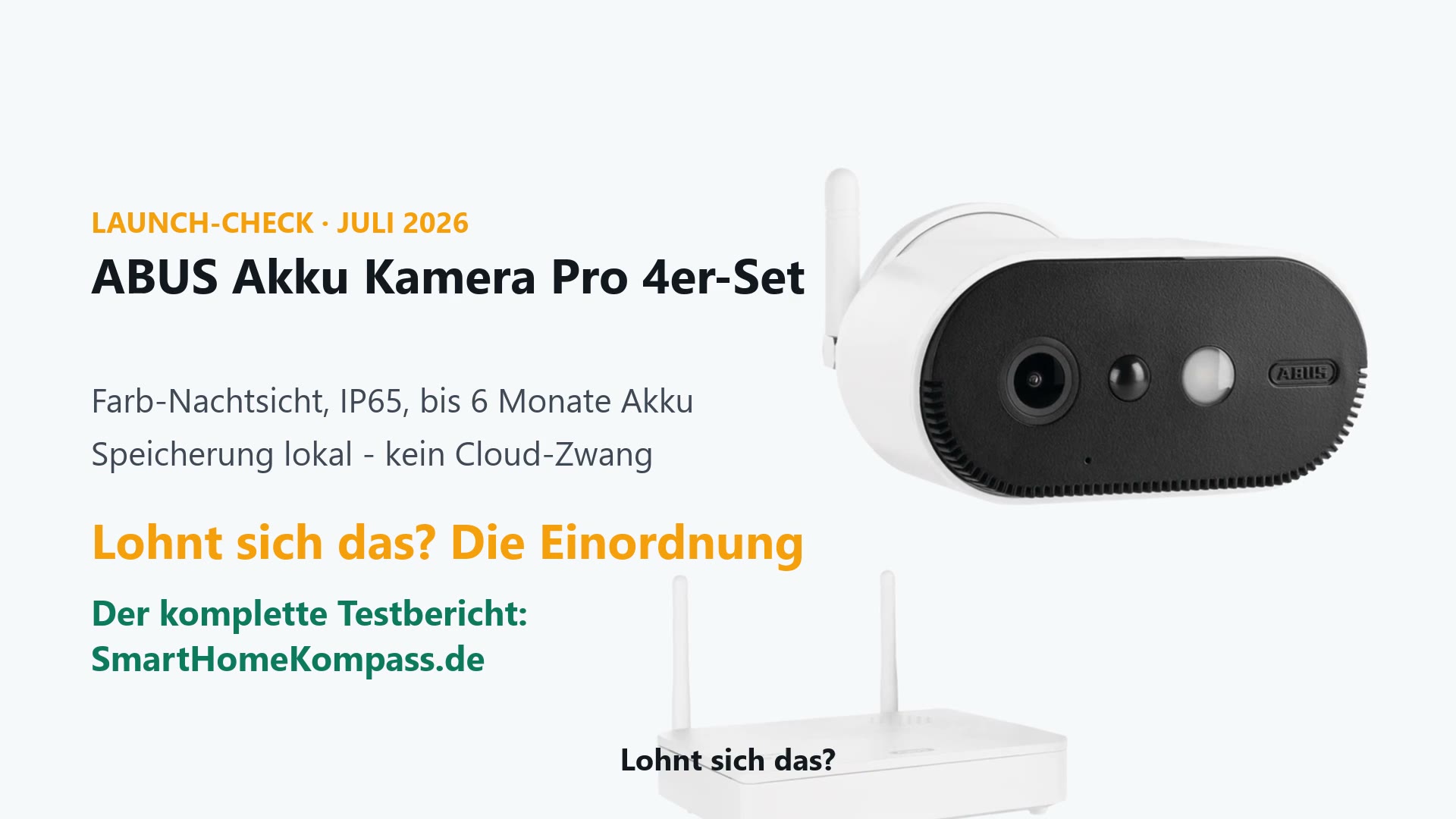 ABUS Akku Kamera Pro mit Basisstation – 4er-Set