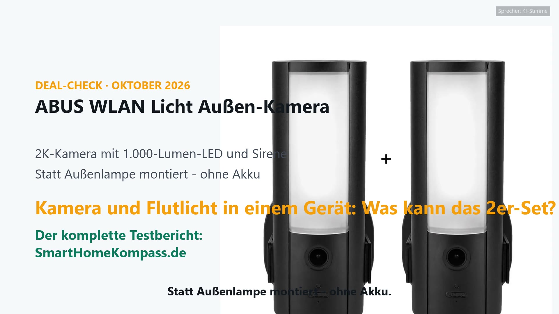 ABUS WLAN Licht Außen-Kamera im 2er-Set, schwarz