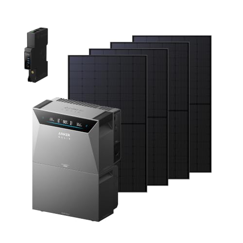 Anker SOLIX Solarbank 4 Pro (5kWh) + 4 × 500W Solarpanels + BP5000 | 4 MPPTs, 5000W
