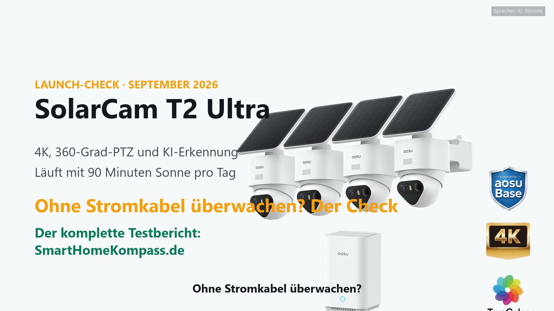 aosu SolarCam T2 Ultra Solar-Überwachungskamera