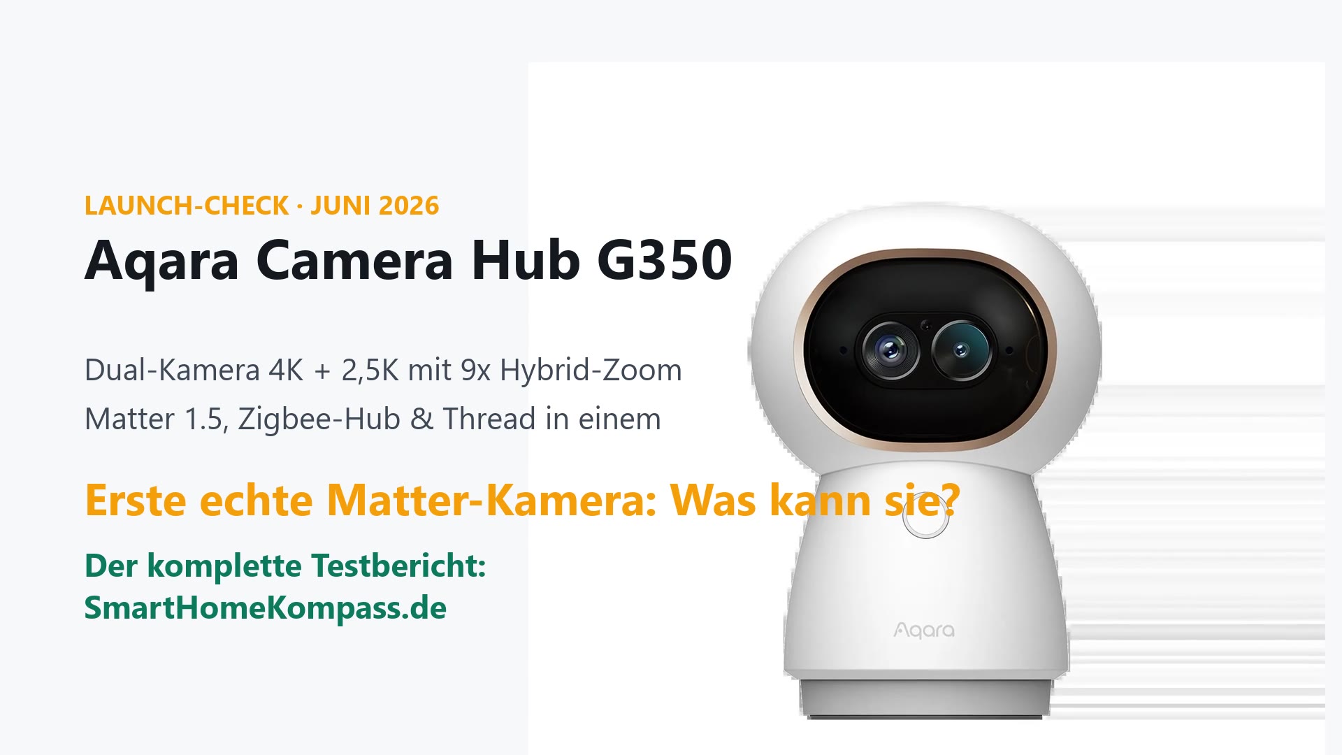 Aqara Camera Hub G350 Überwachungskamera mit Dualobjektiv