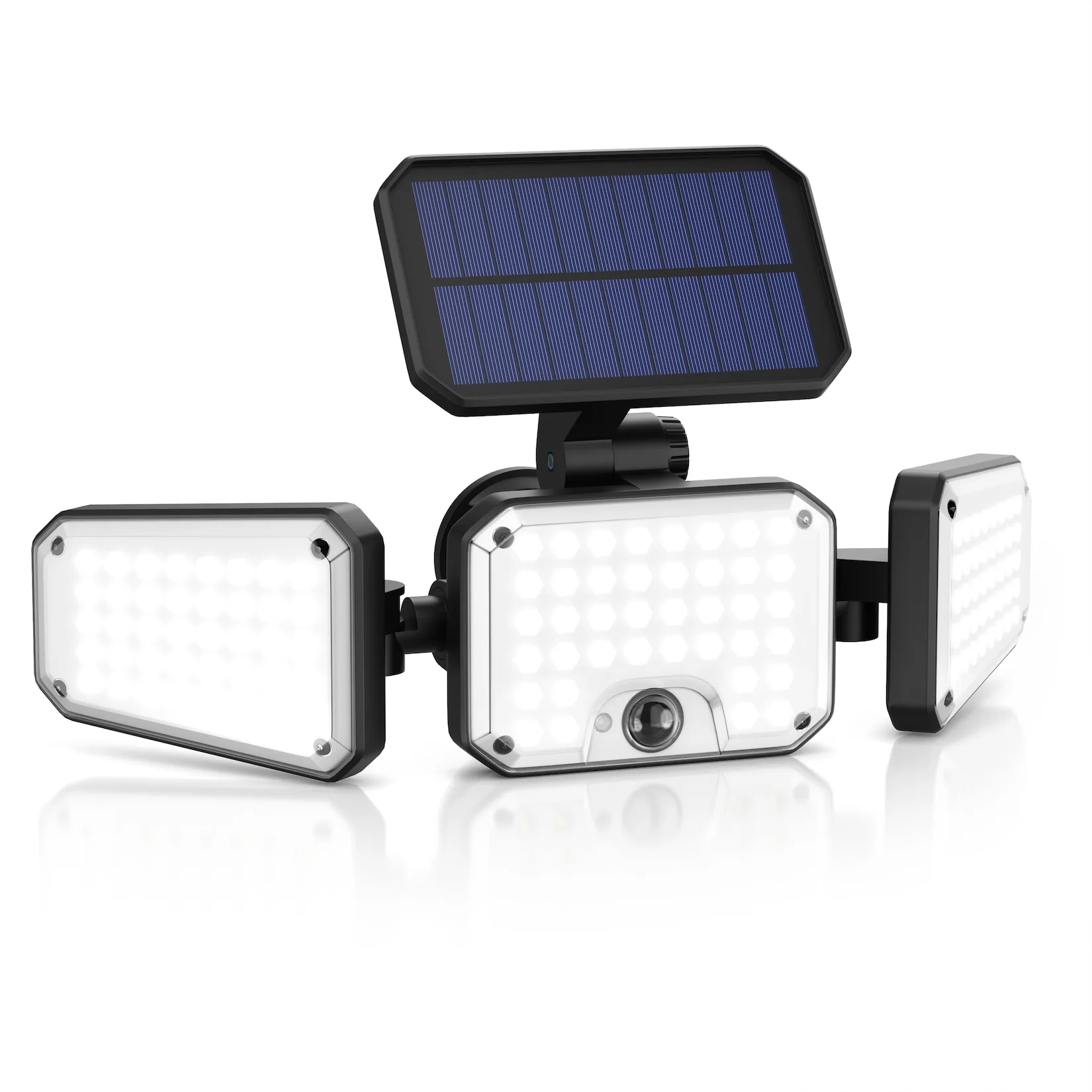 Brandson LED Solarleuchte Außenlampe, 120 LEDs, PIR-Sensor, 500 Lumen, Kaltweiß, 2400 mAh