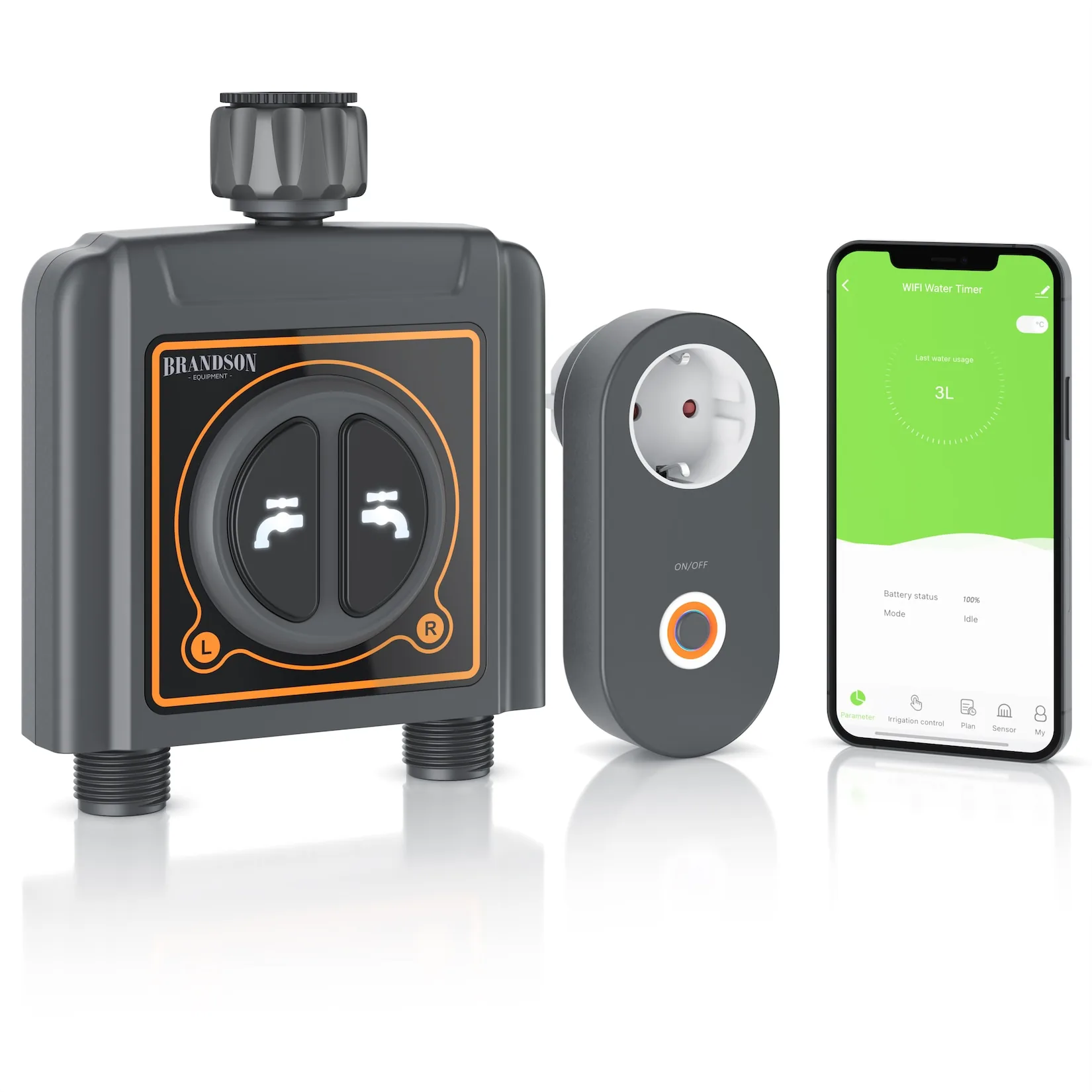 Brandson Wifi Bewässerungsuhr, automatische Gartenbewässerung, Wasserzeitschaltuhr, system