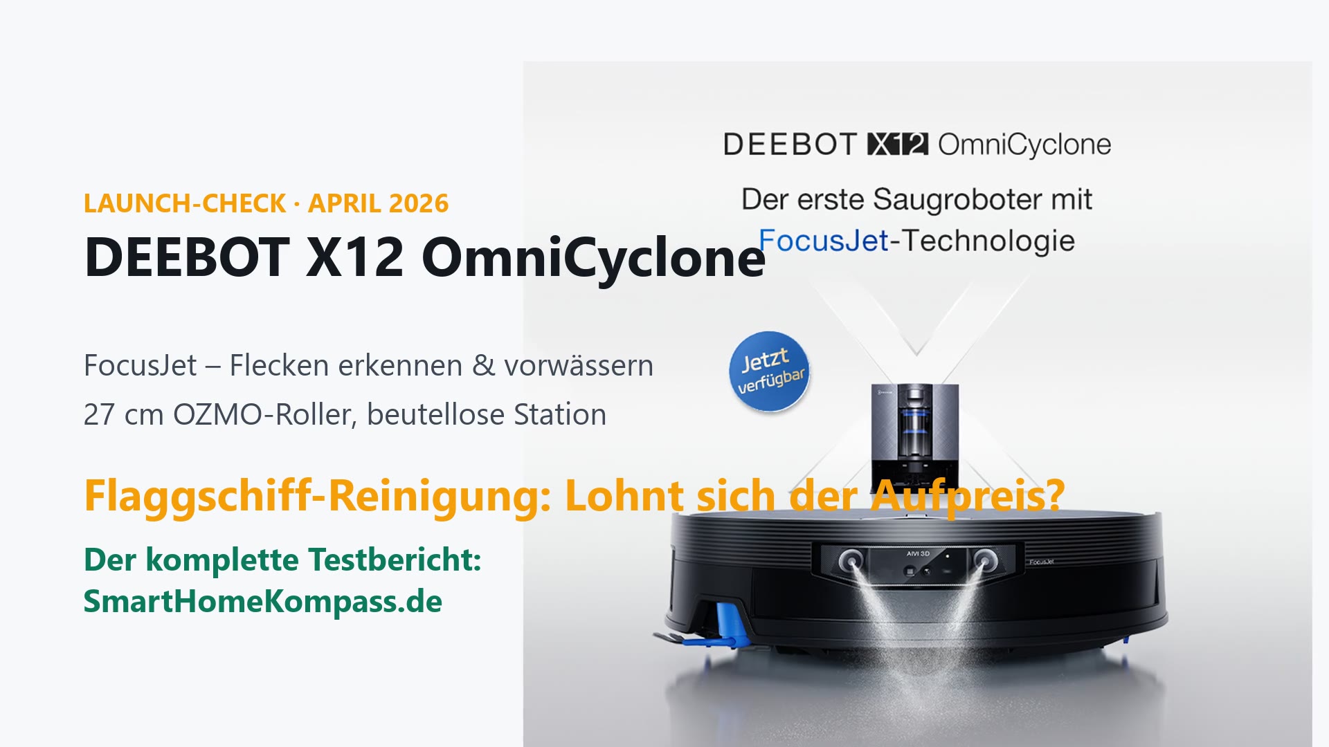 ECOVACS DEEBOT X12 OmniCyclone Saugwischroboter