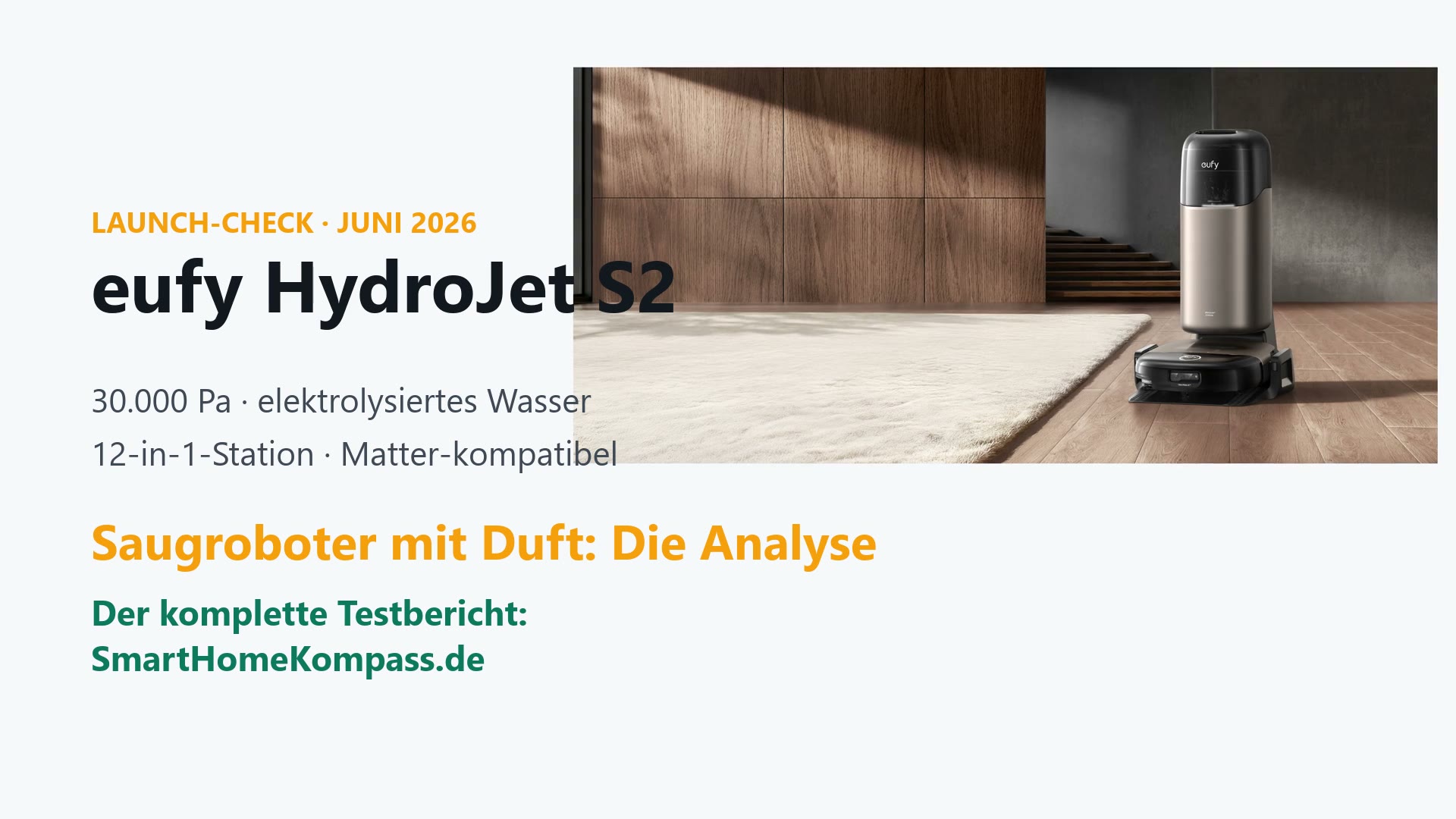 eufy HydroJet S2 Saugroboter mit 12-in-1-Station