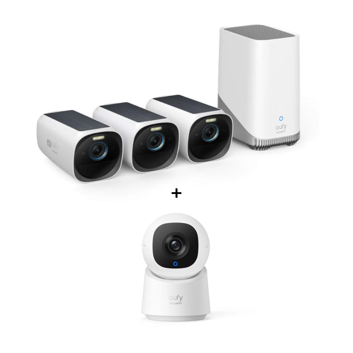 eufyCam 3 Starter Set 3+1 – 3er-Kameraset mit HomeBase 3 + gratis Indoor Cam C220