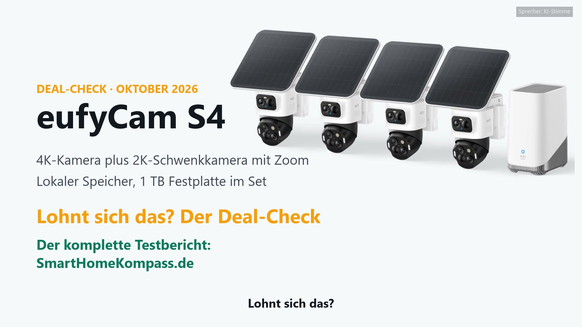 eufyCam S4 4er-Set mit 1 TB im Deal-Check