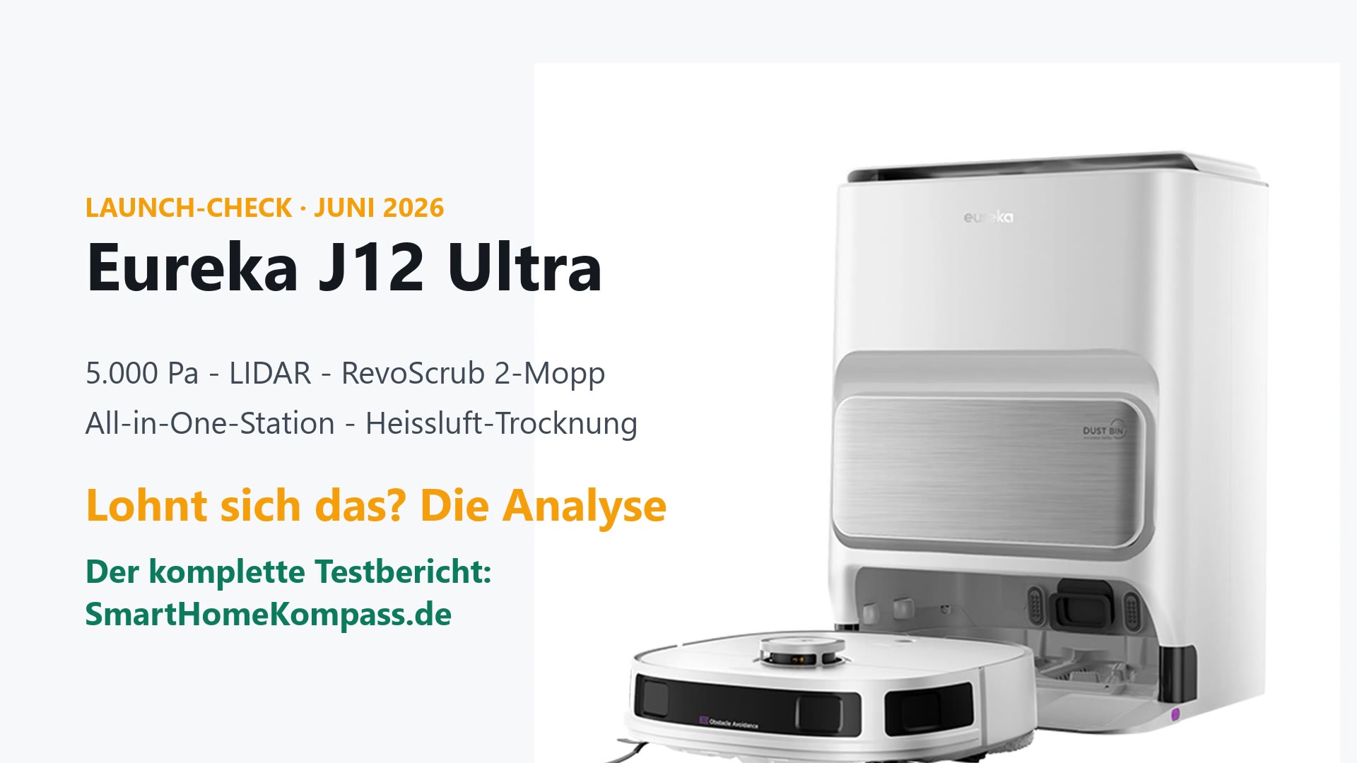 Eureka J12 Ultra Saug- und Wischroboter mit All-in-One-Station
