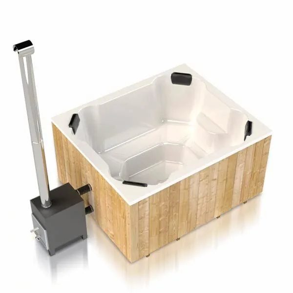 Fjordholz Hot Tub Quattro Mads – eckiges Hot Tub /
