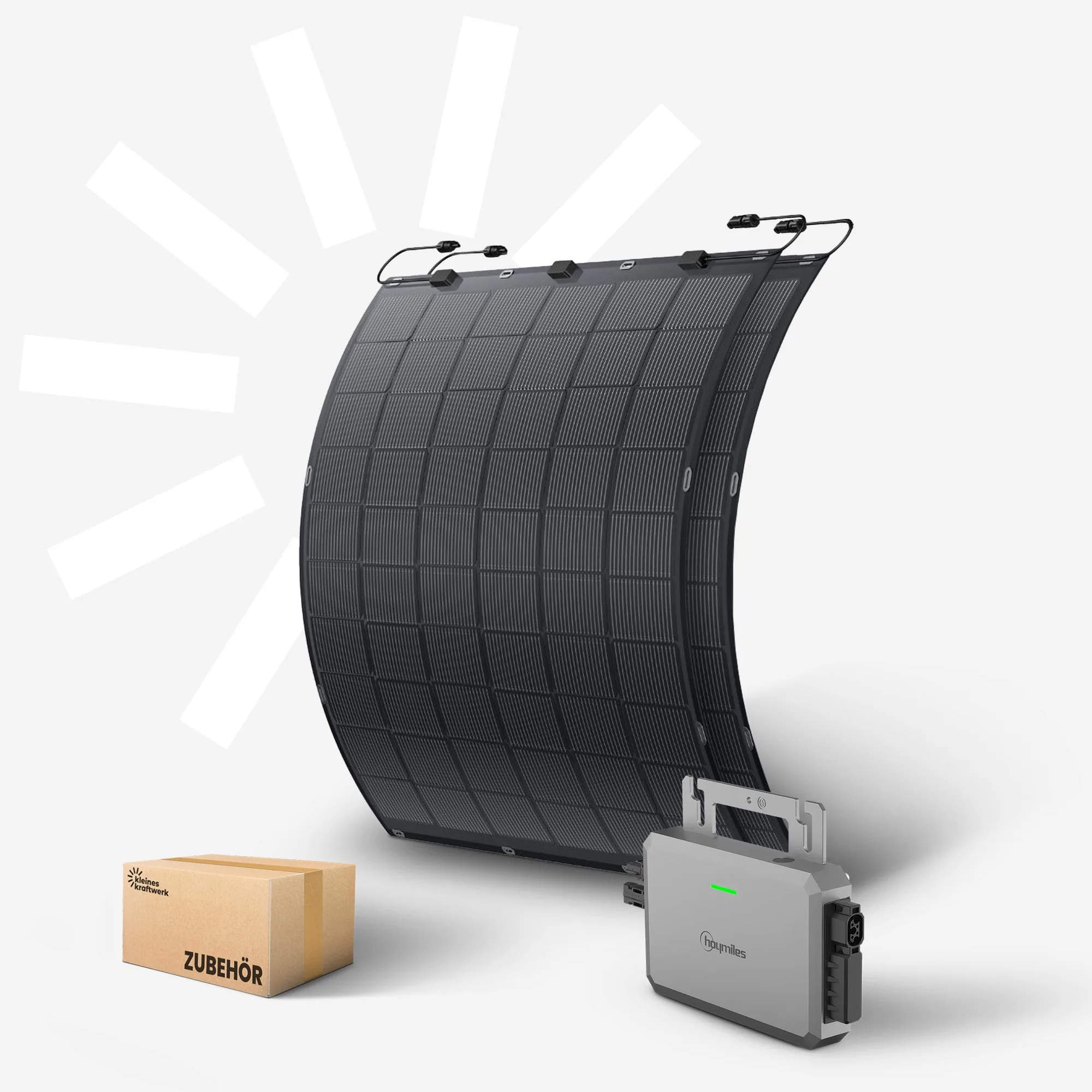 Flex 2x – 450Wp Balkonkraftwerk mit flexiblen Modulen und 800W Wechselrichter