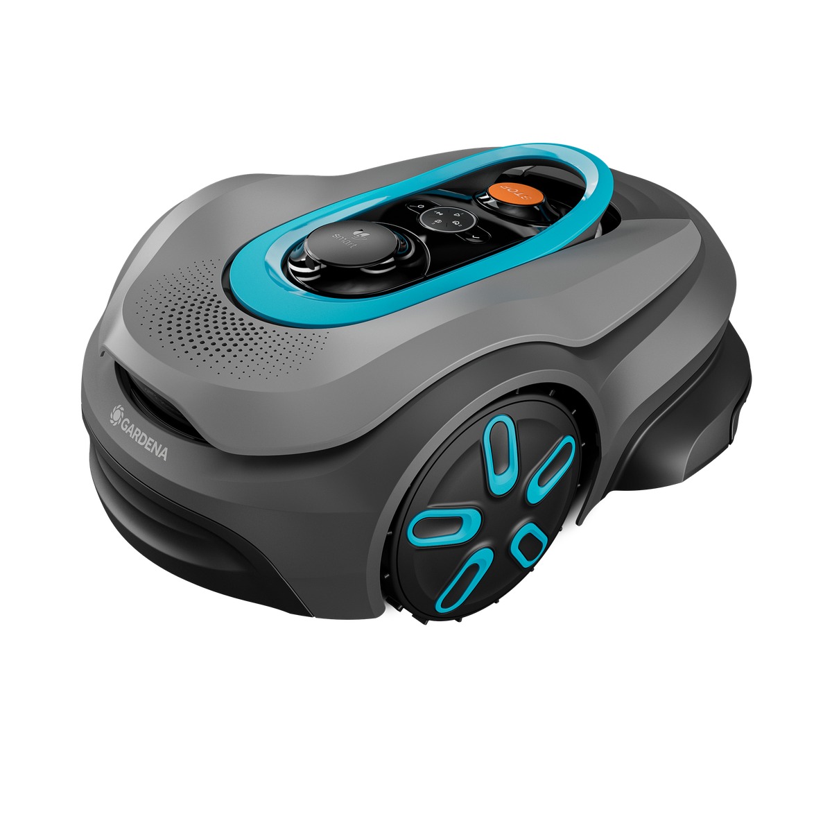 Gardena smart SILENO sense Mähroboter in Grau-Türkis