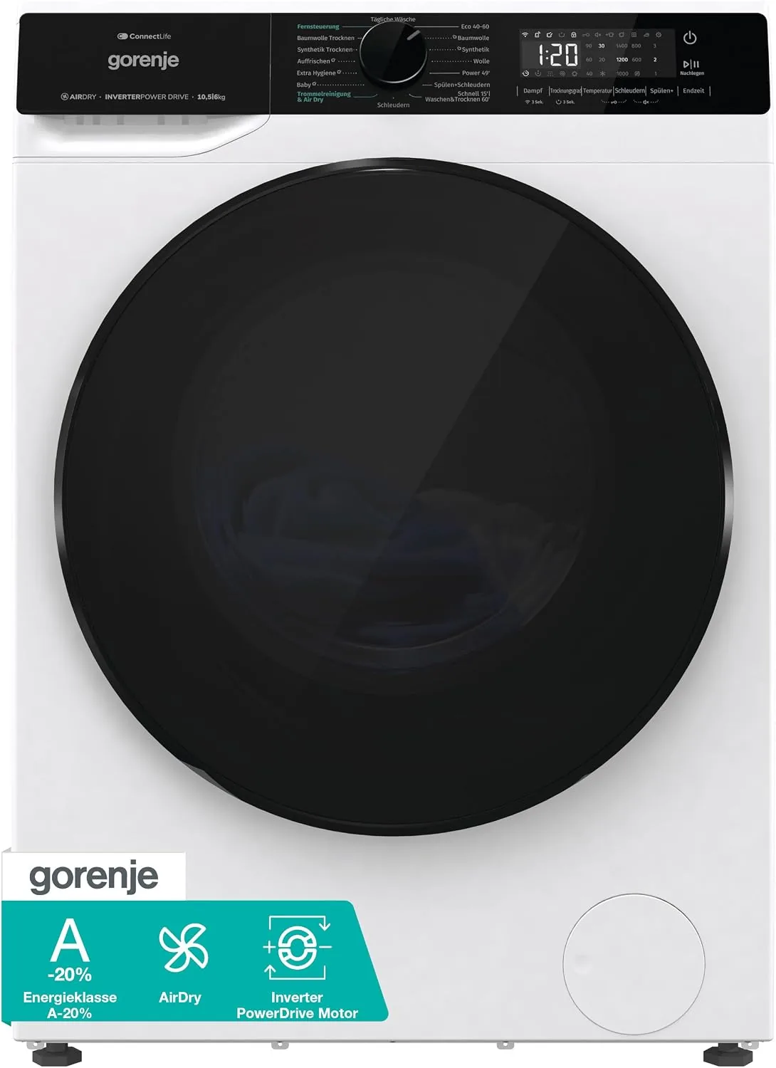 Gorenje WD2PA1X64ADW Waschtrockner, 10,5kg/6kg