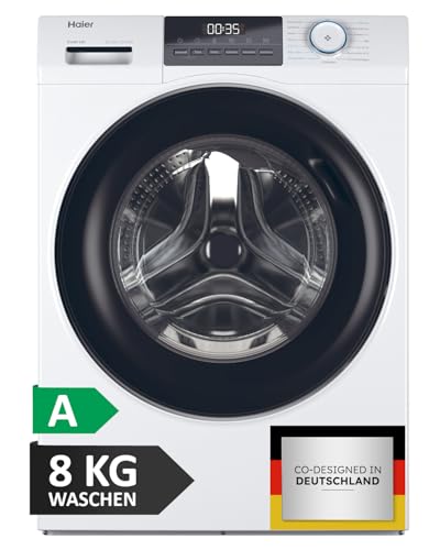 Haier Frontlader Waschmaschine 8kg I-PRO Serie 1 HW80-BP14929 | Mit A-Effizienz, 1.400