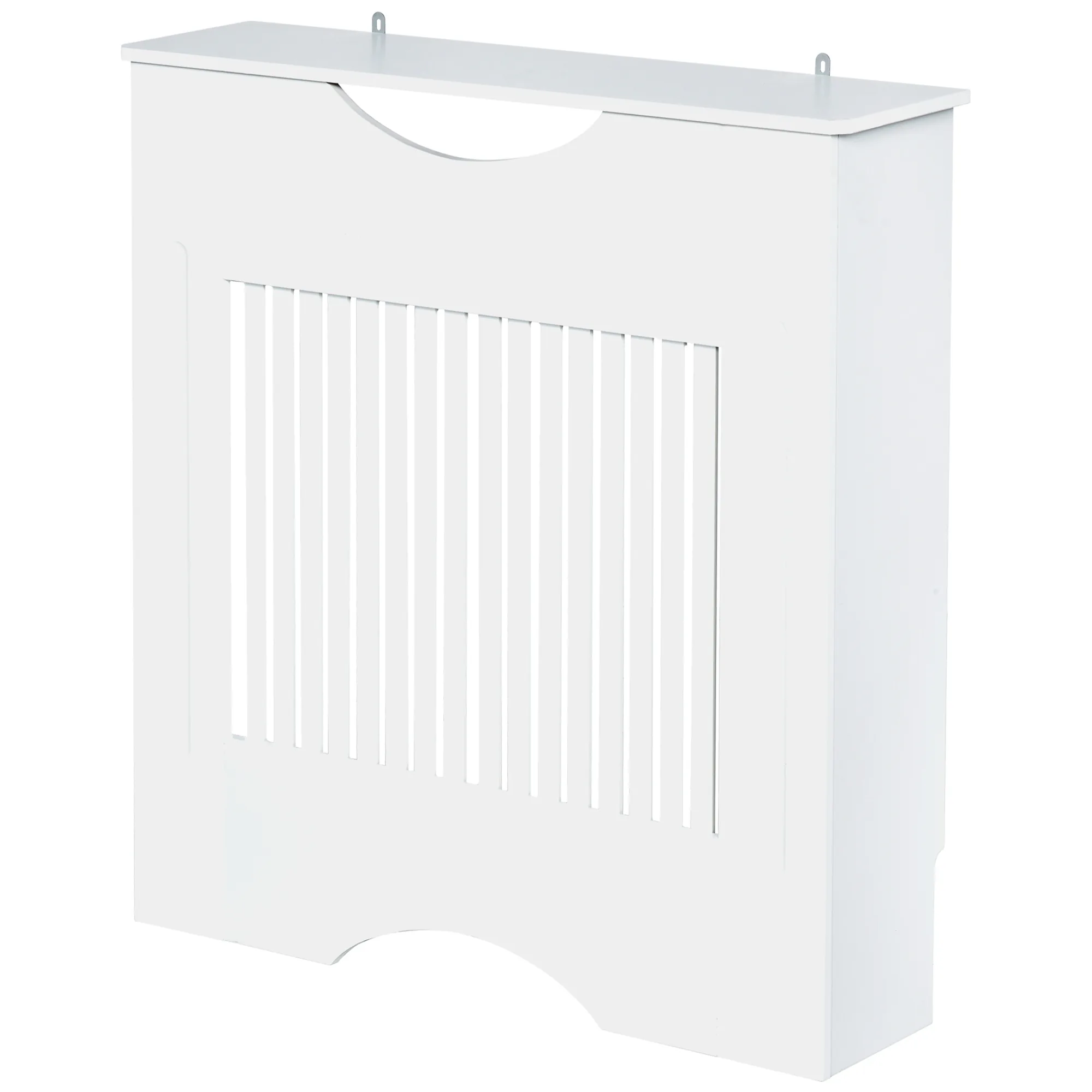 HOMCOM Heizkörperverkleidung, Heizungsabdeckung, Abdeckung, MDF, Weiß, 78 x 19 x 82cm