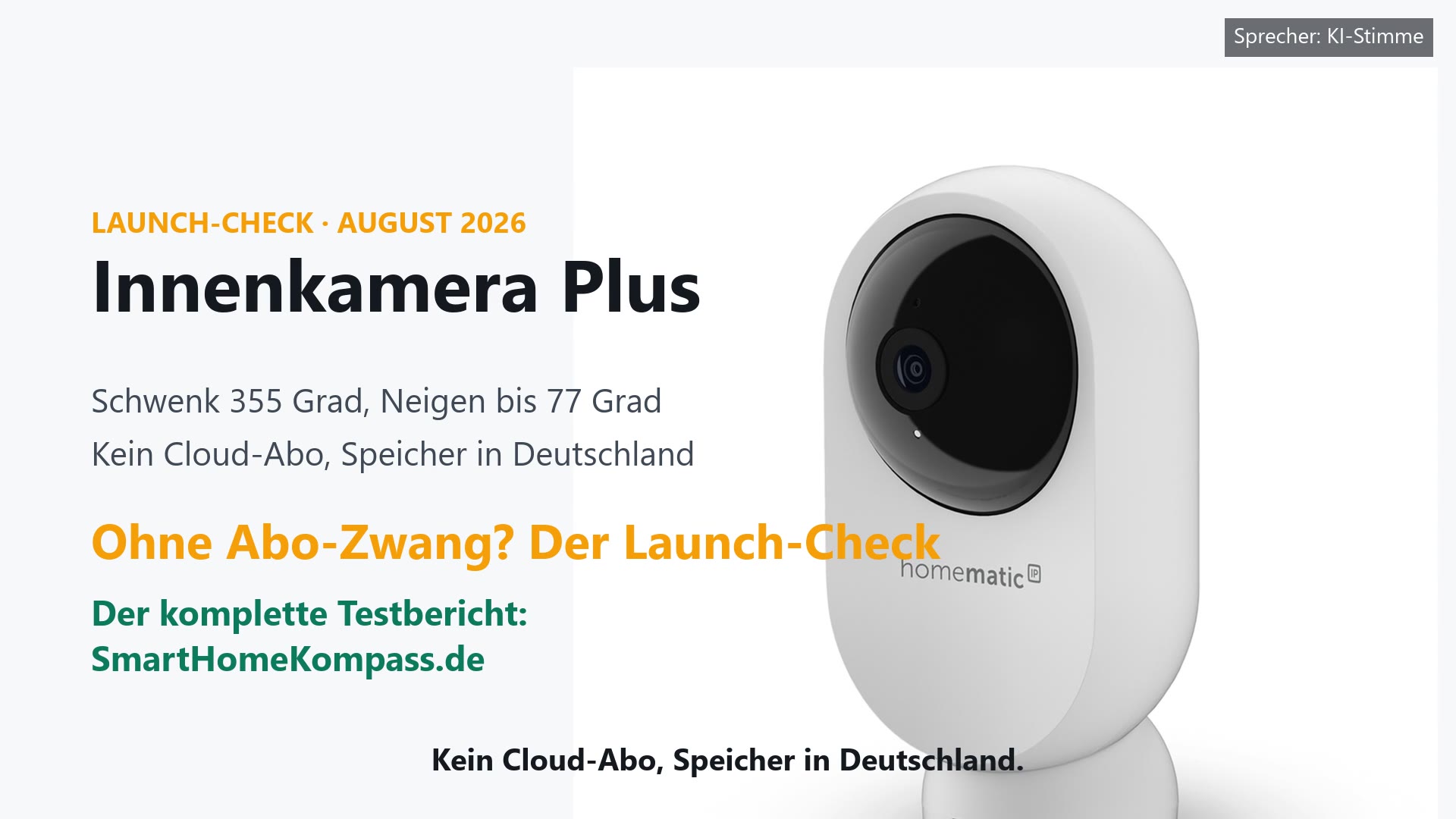 Homematic IP Innenkamera – plus HmIP-CI-PL