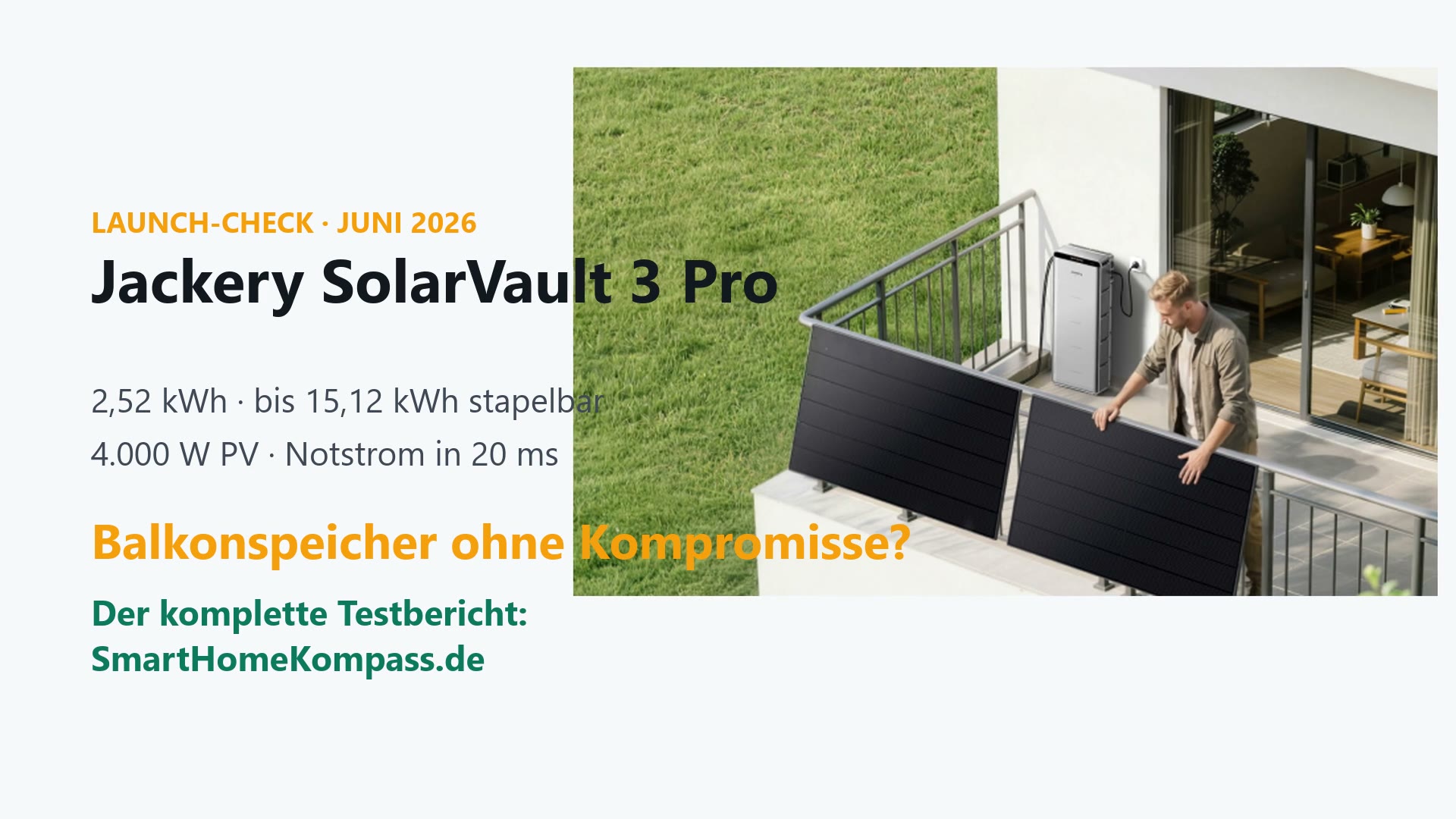 Jackery SolarVault 3 Pro Balkonkraftwerk-Speicher