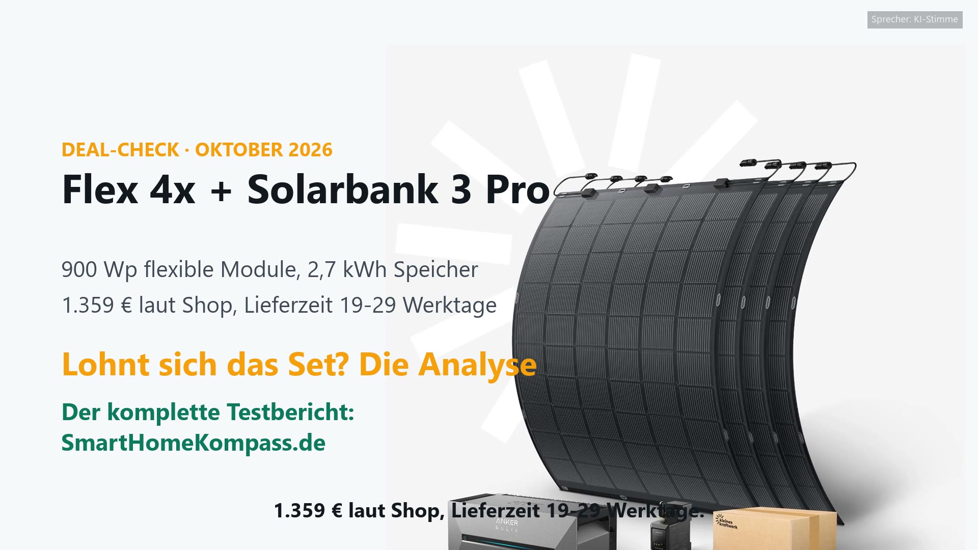 Kleines Kraftwerk Flex 4x mit Anker SOLIX Solarbank 3 Pro