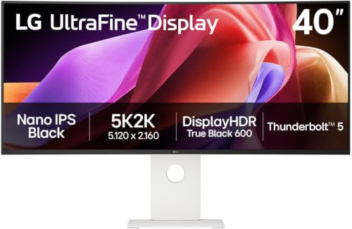 LG UltraWide 40U990A-W.AEU (40 Zoll) 21:9 Curved 5K2K Nano IPS Black Monitor, 120Hz, AMD