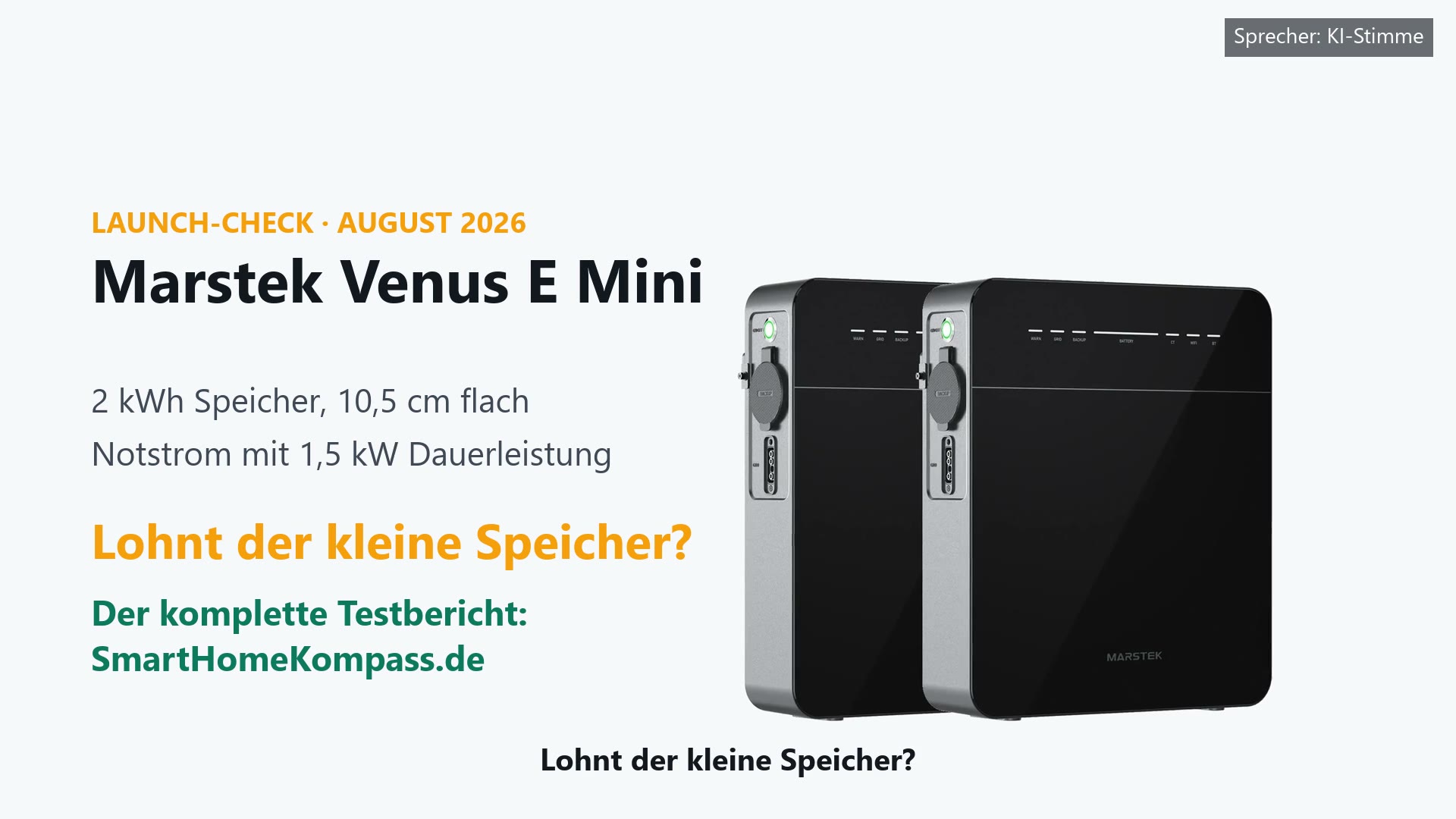 Marstek Venus E Mini Balkonkraftwerk-Speicher