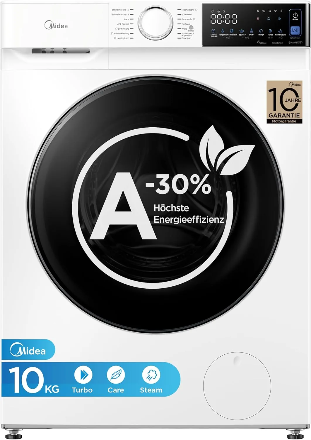 Midea Waschmaschine V5 Serie (10 kg) mit Steam Wash & App