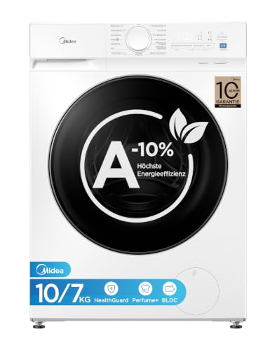 Midea Waschtrockner 10/7 kg EEK A-10% 15 Min Schnellwäsche MFV3ED100BA10 | Waschen und