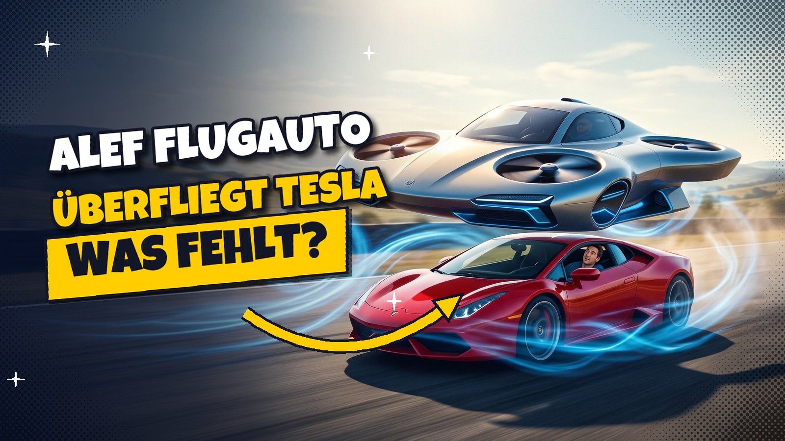 Alef-Flugauto überfliegt den Tesla Roadster im Video