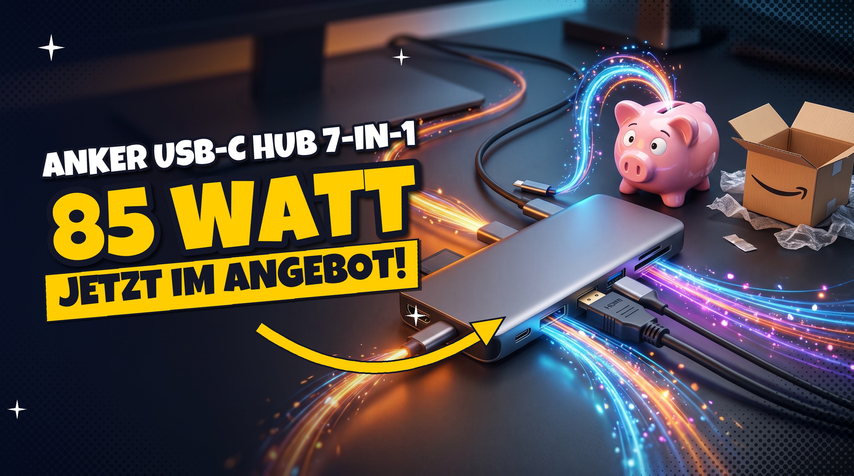 Anker 7-in-1 USB-C Hub: 4K, 85 W Laden, jetzt 41 % günstiger