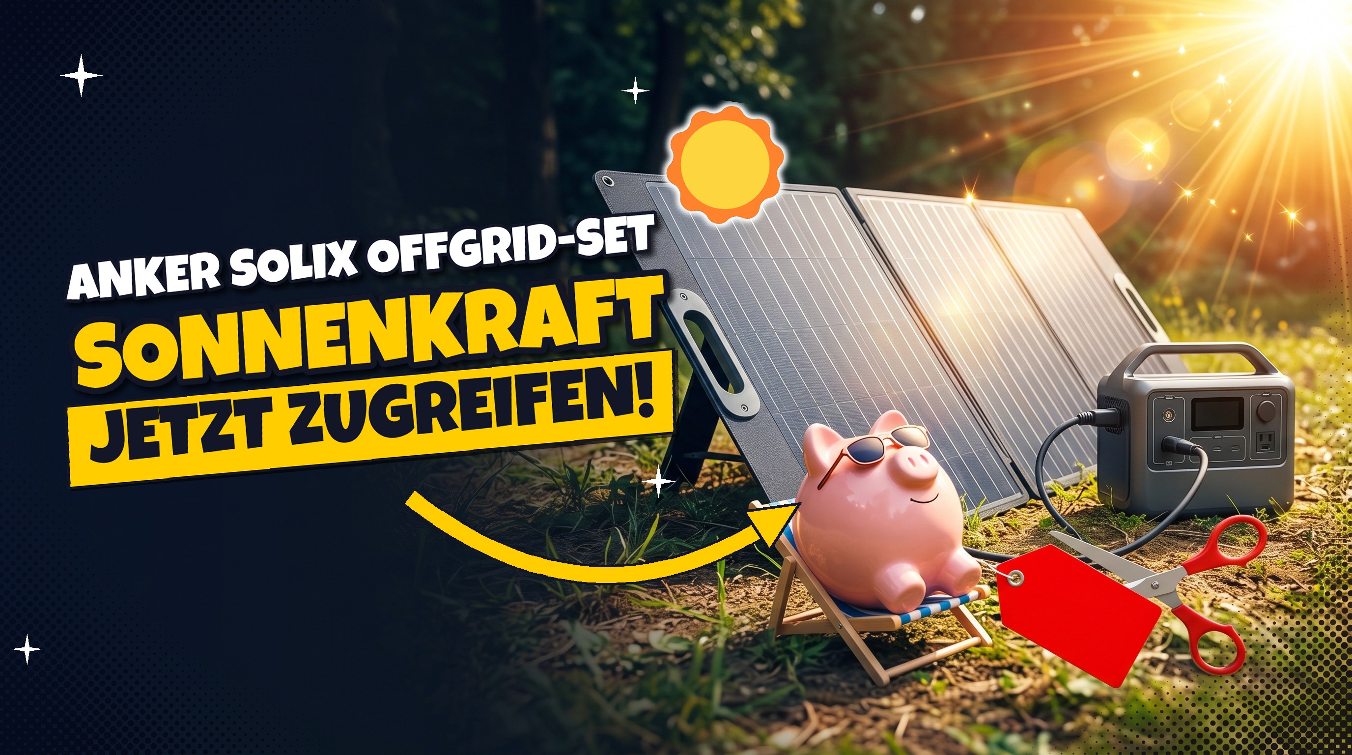 Anker SOLIX Offgrid-Set 🔆 Faltbares Solarpanel 20 % günstiger