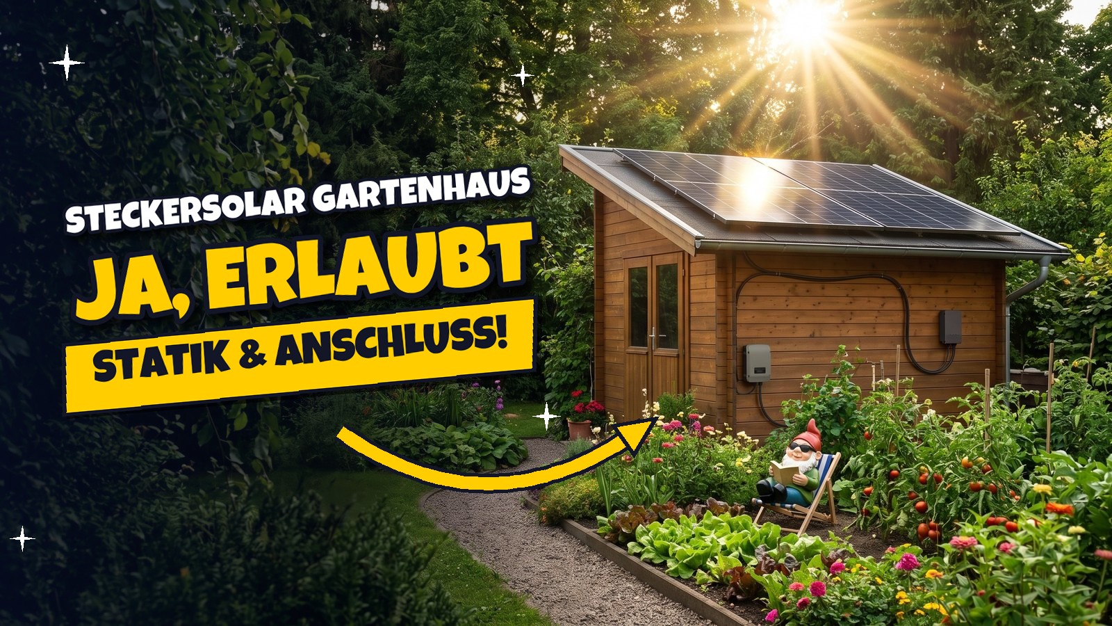Balkonkraftwerk aufs Gartenhaus: Das ist erlaubt und möglich