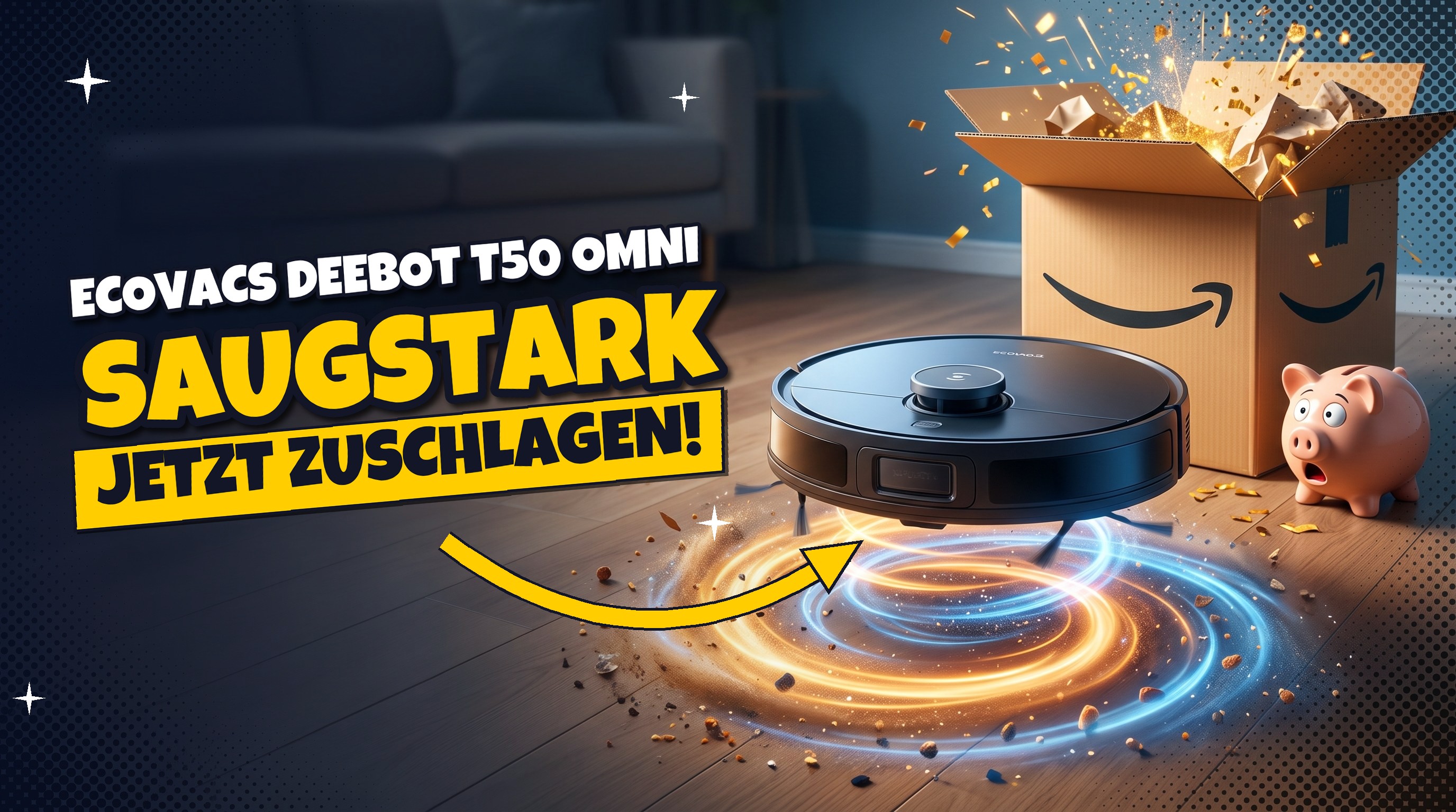 ECOVACS DEEBOT T50 Omni Gen3: 25.000 Pa für 269 Euro bei Amazon
