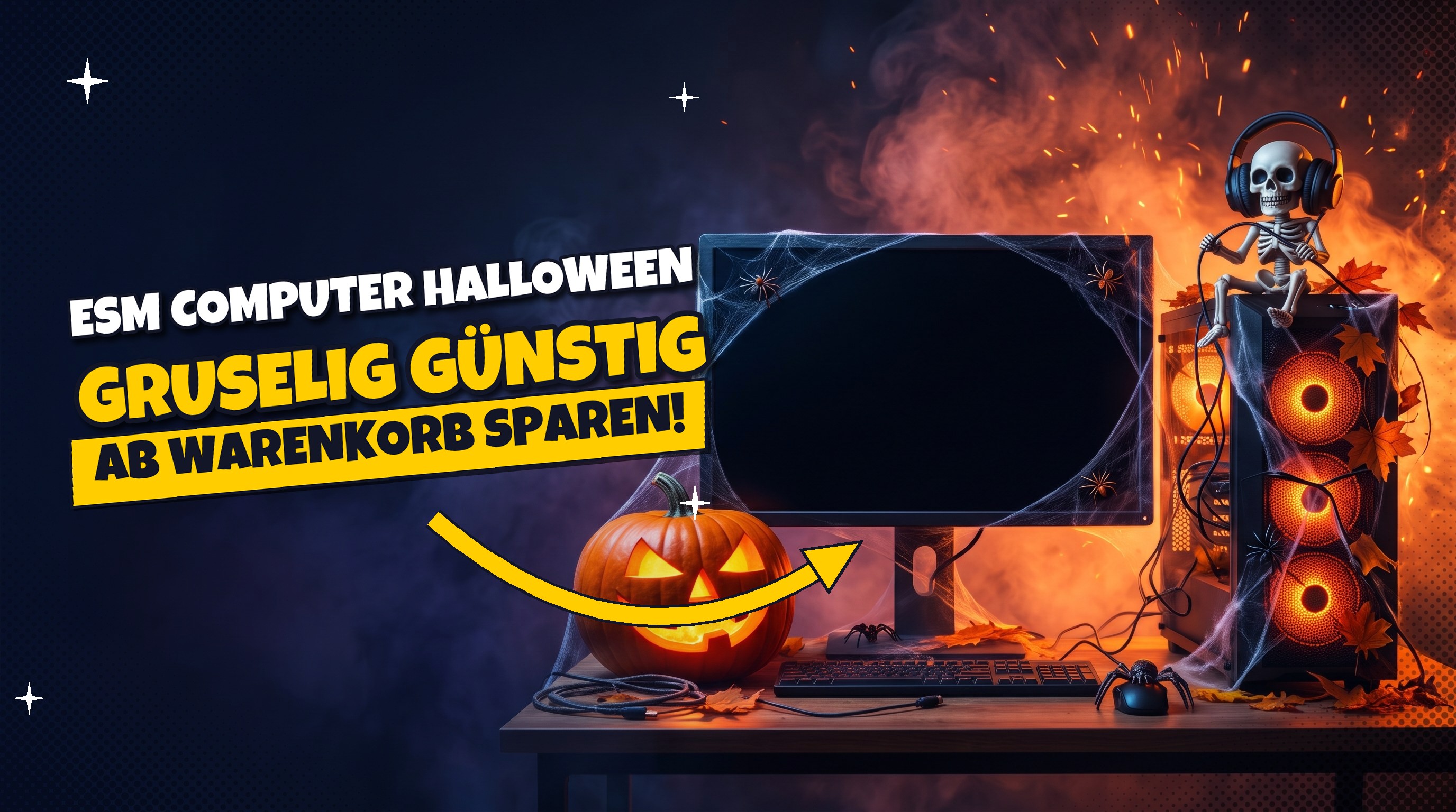 Halloween bei ESM-Computer: Bis zu 40 € Rabatt sichern