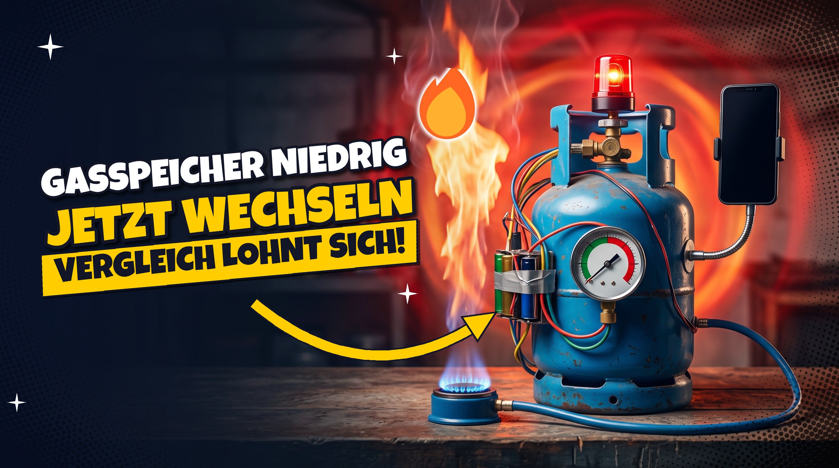 Gas-Alarm ⛽ Speicher niedrig — jetzt lohnt der Gaspreis-Vergleich