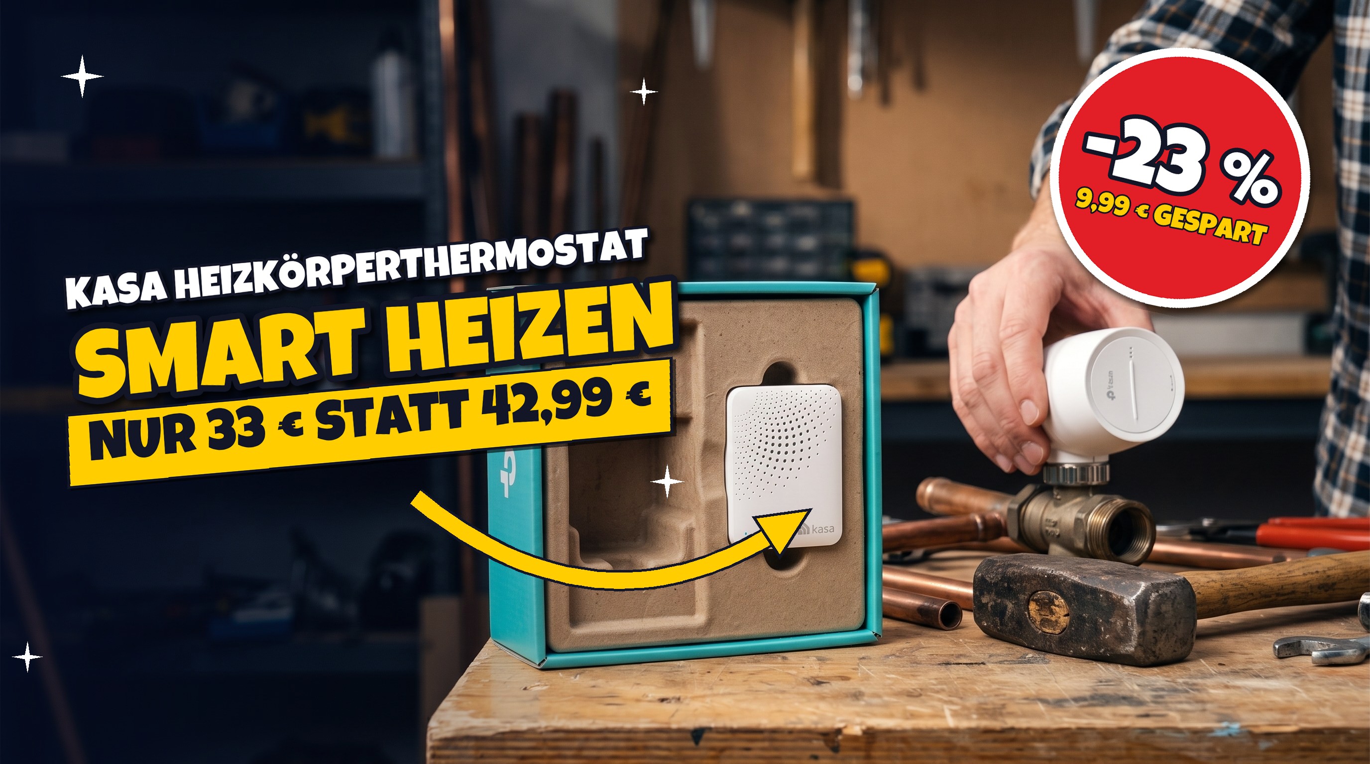 Heizkosten-Hammer 🔥 TP-Link Kasa smartes Heizkörperthermostat - WiFi Starter Kit für nur 33,00€ – Heizung per App steuern