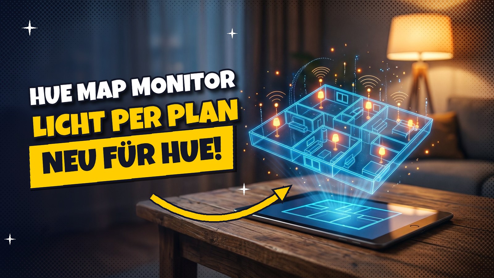 Hue Map Monitor: Neue App steuert Hue-Lampen per Grundriss