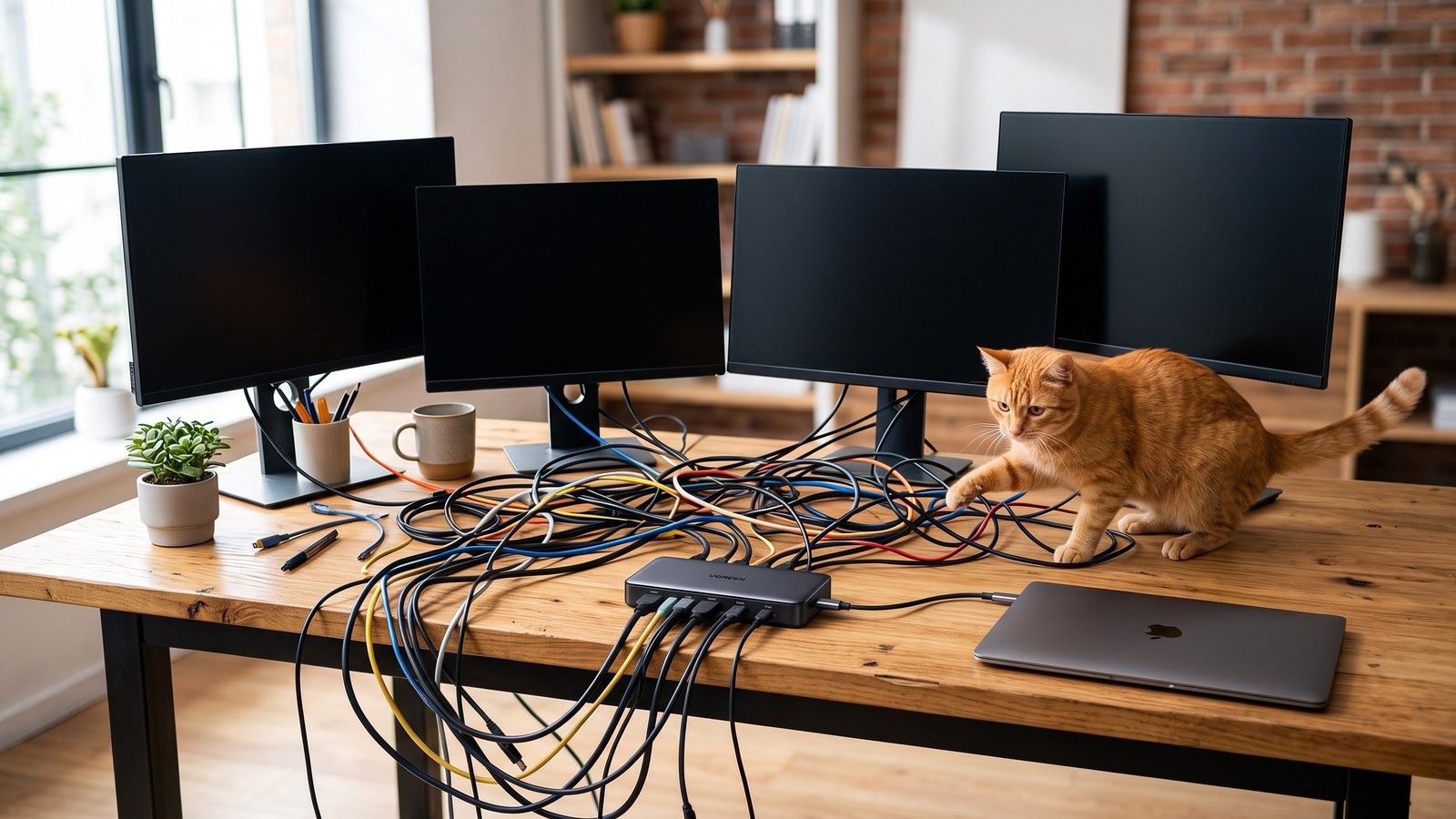 Kabel-Chaos ⚡ Vier Monitore, ein Dock — UGREEN zeigt, wie es geht