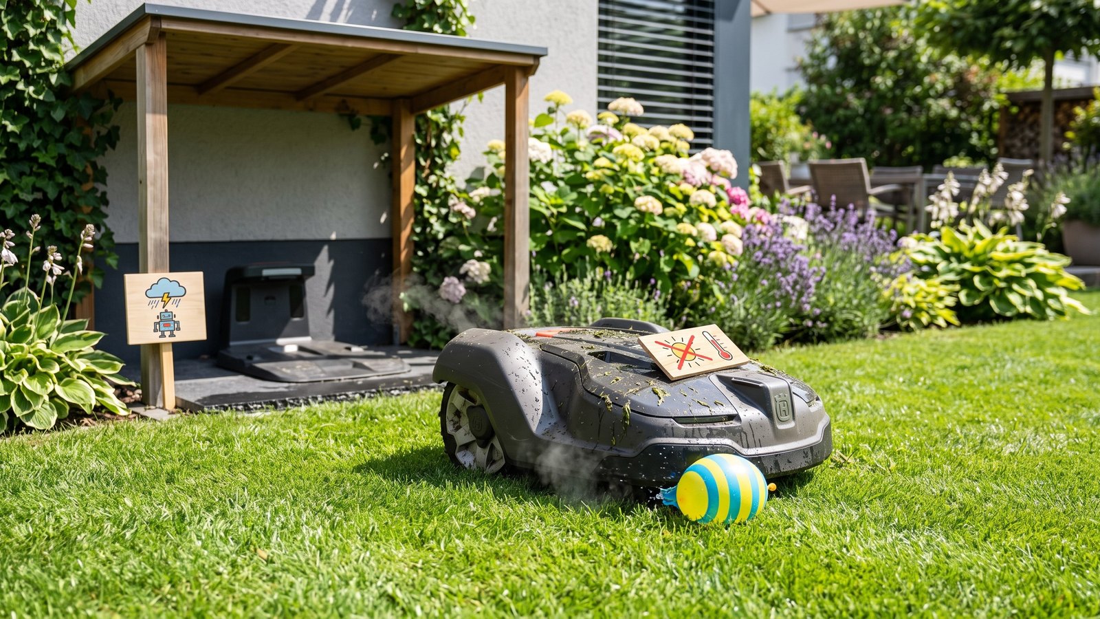 Mähroboter bei Hitze und Regen: Diese Pflegefehler kosten den Akku