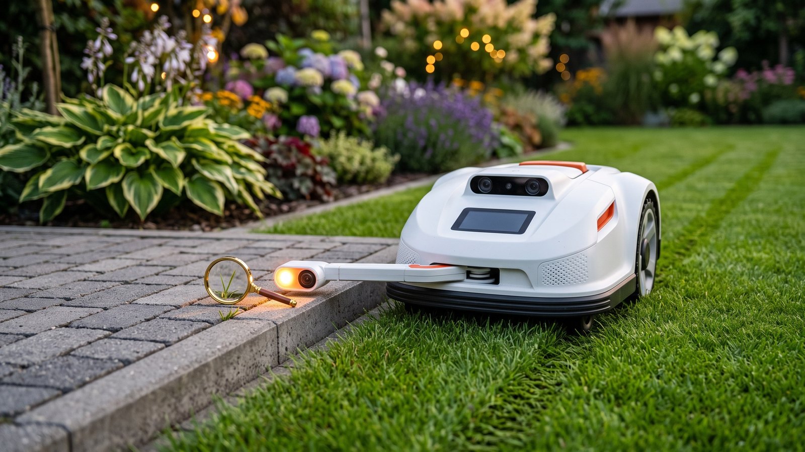 Mähroboter mit Igel-Wärmesensor und Arm für perfekte Kanten