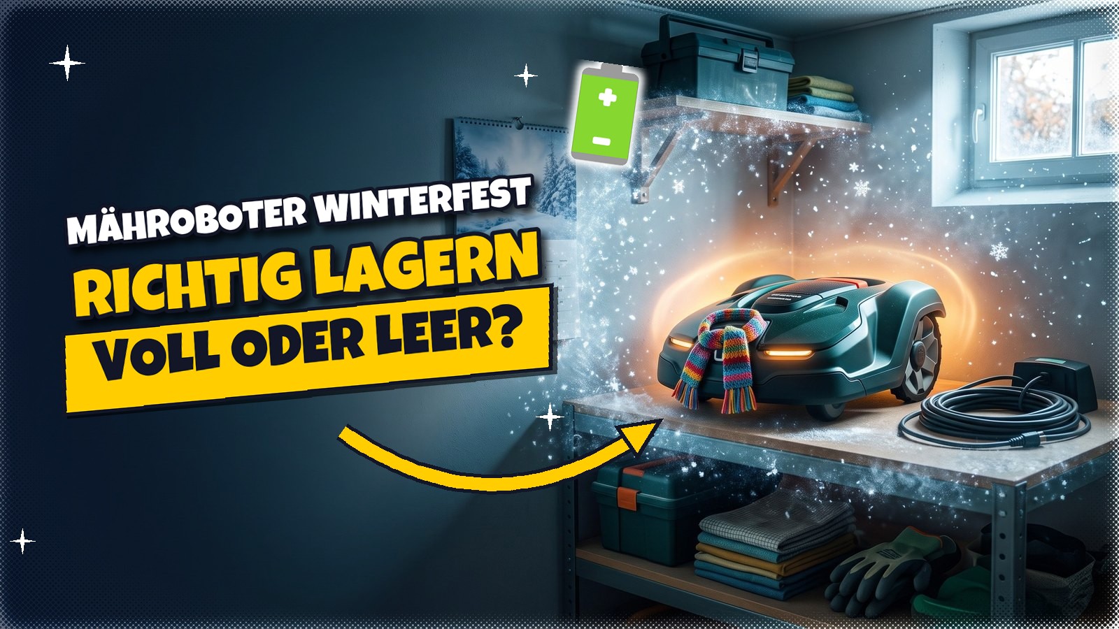 Mähroboter winterfest: Diesen Akku-Fehler vermeiden