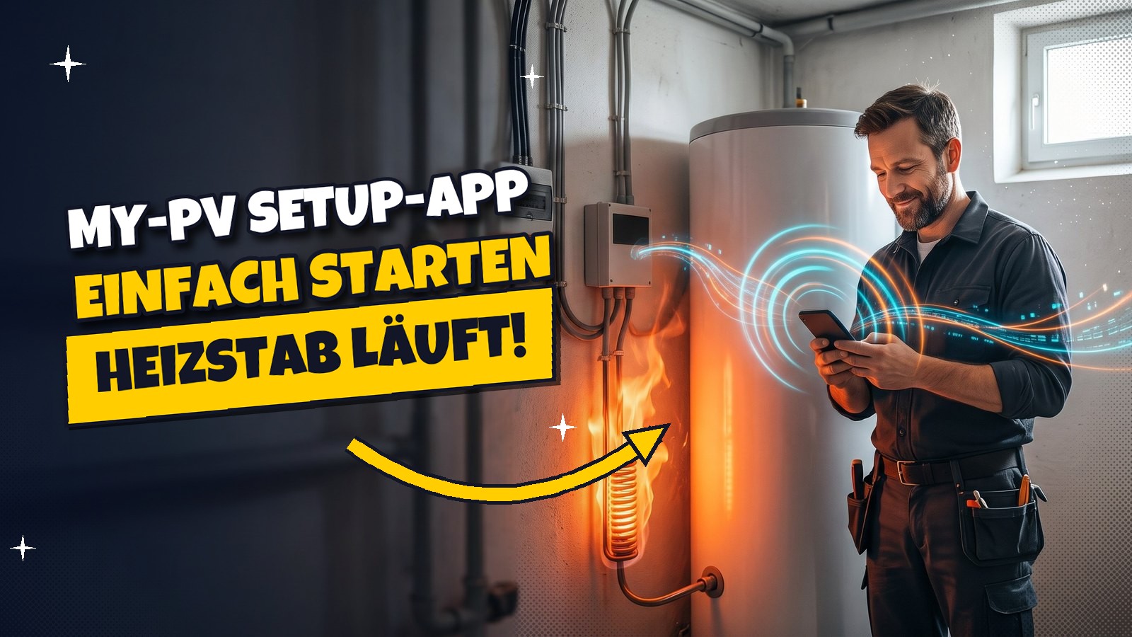 My-PV Setup-App: Heizstab per Handy in Betrieb nehmen