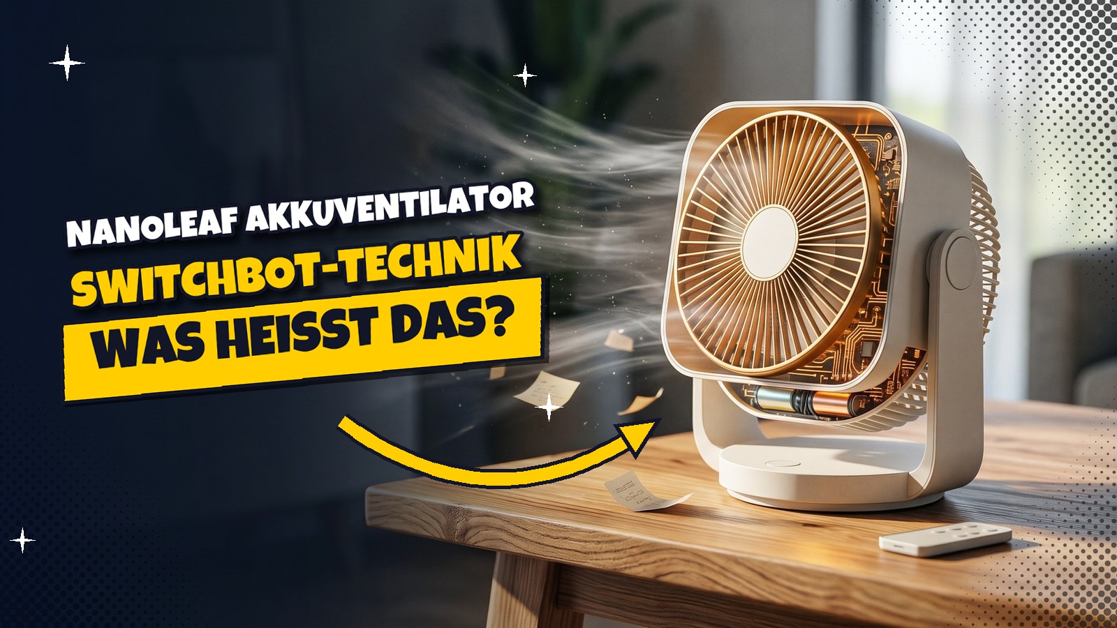 Nanoleaf-Akkuventilator: SwitchBot-Technik im Gehäuse
