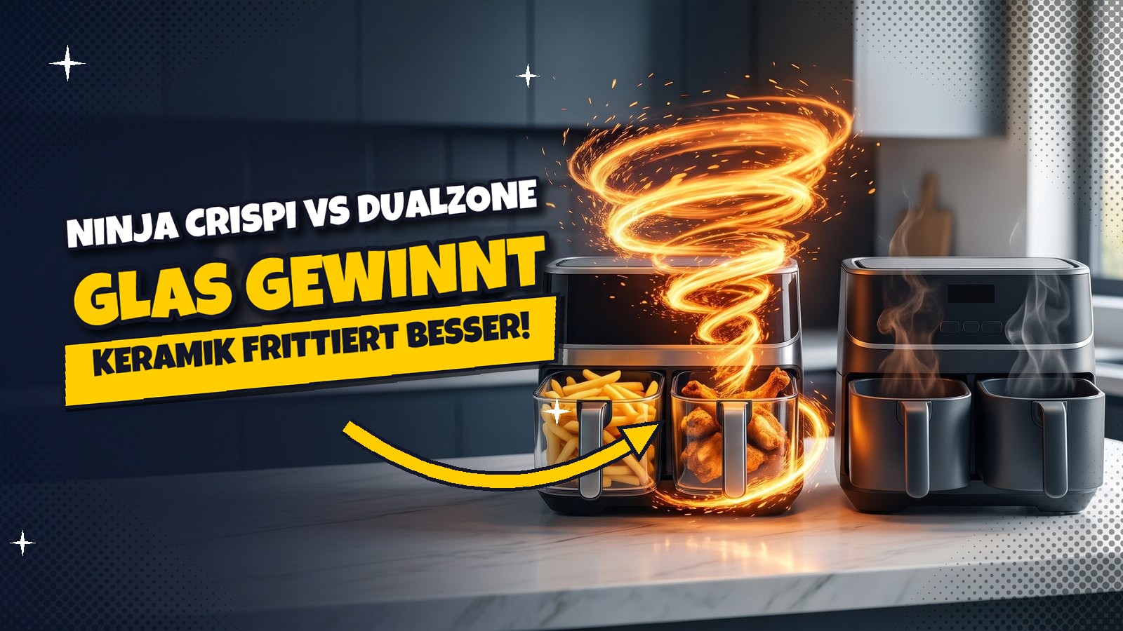 Ninja CRISPi vs. DualZone: Glas gewinnt, Keramik frittiert besser