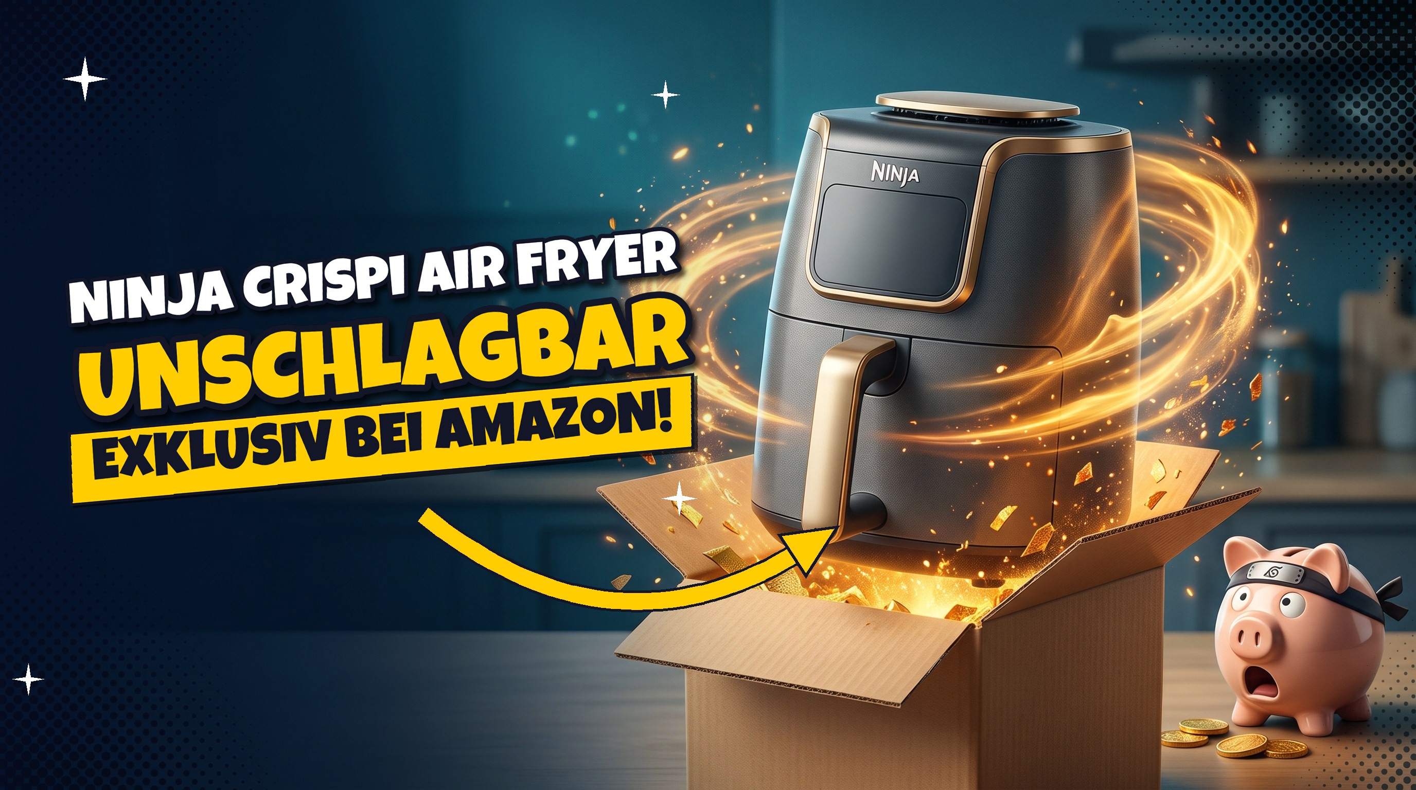 Ninja CRISPi Air Fryer in Stone Gold: 56 % Rabatt bei Amazon