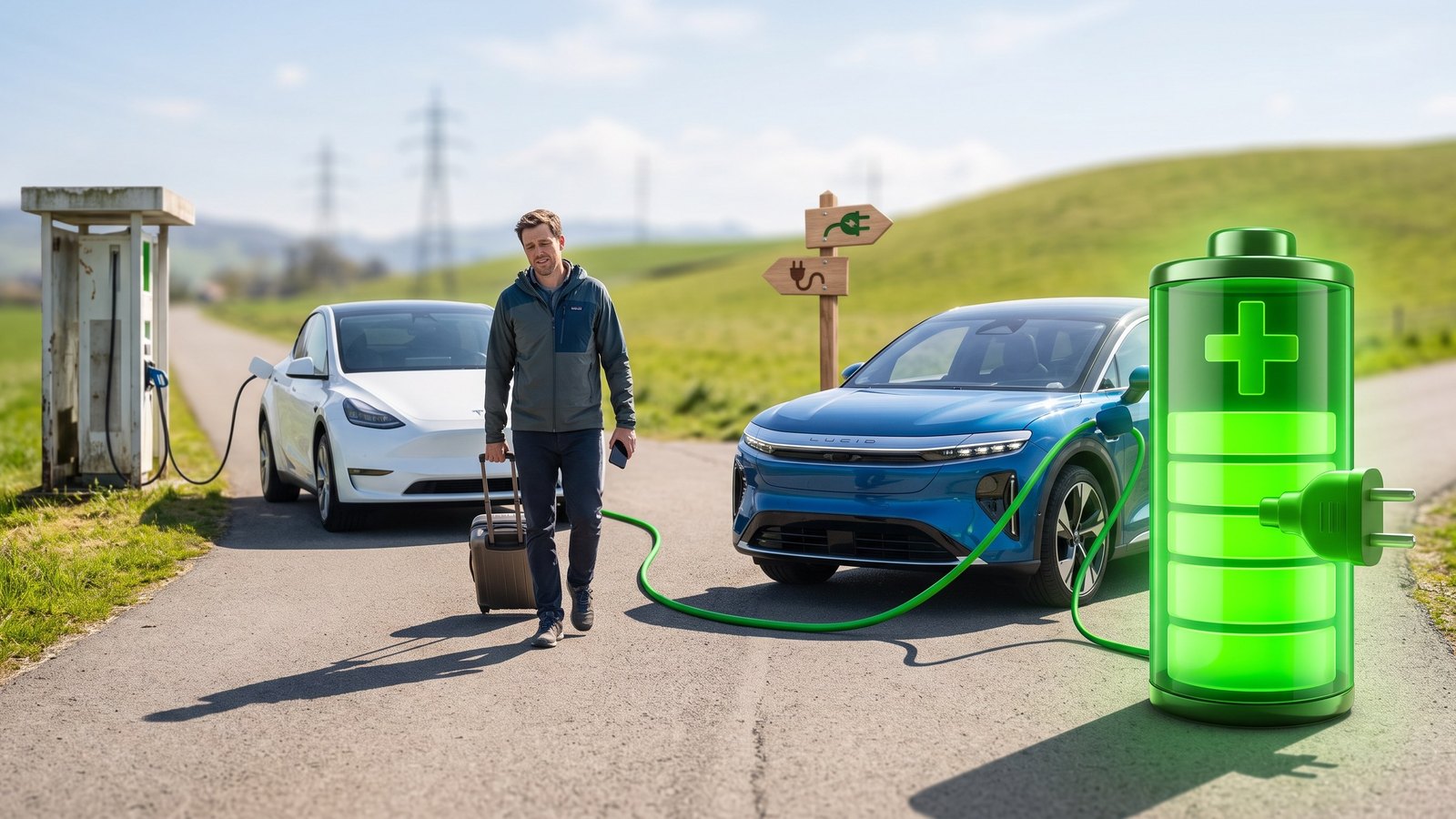 Reichweiten-Duell 🏁 Lucid Cosmos vs. Tesla: Wer fährt am weitesten?