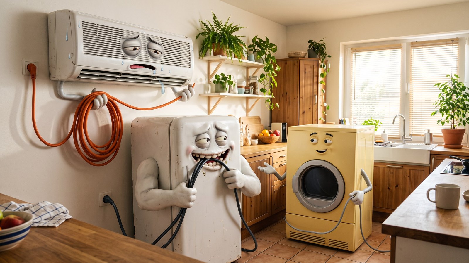 Stromfresser ⚡ Klimaanlage, Kühlschrank, Trockner — einer ist billiger als Sie denken