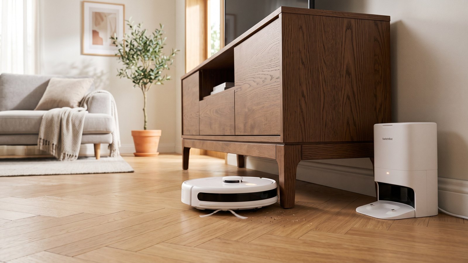 SwitchBot K11+ Pro: Mini-Saugroboter mit Matter und 12.000 Pa