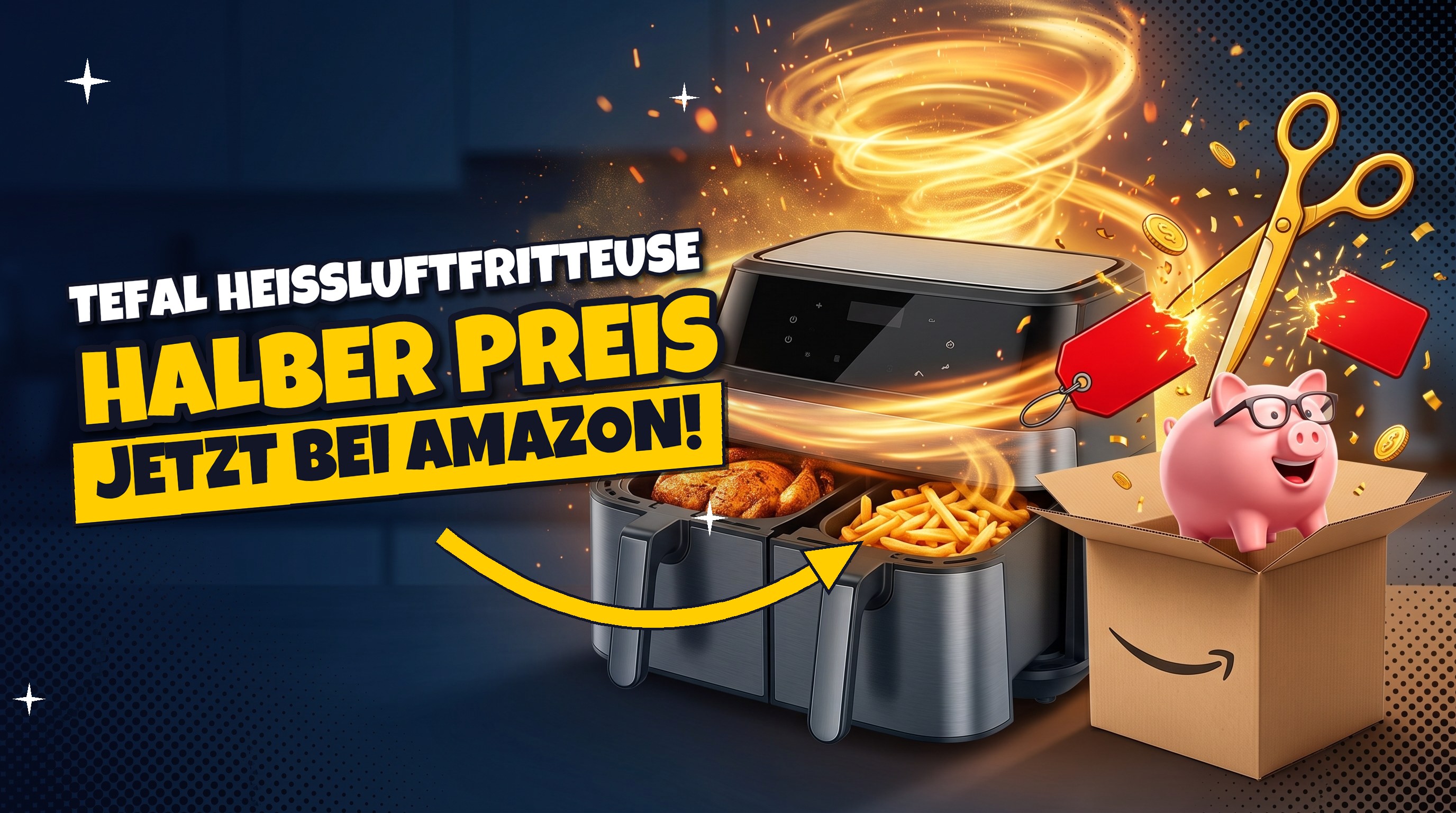 Tefal Dual Easy Fry 8,3 L: Heißluftfritteuse zum halben Preis