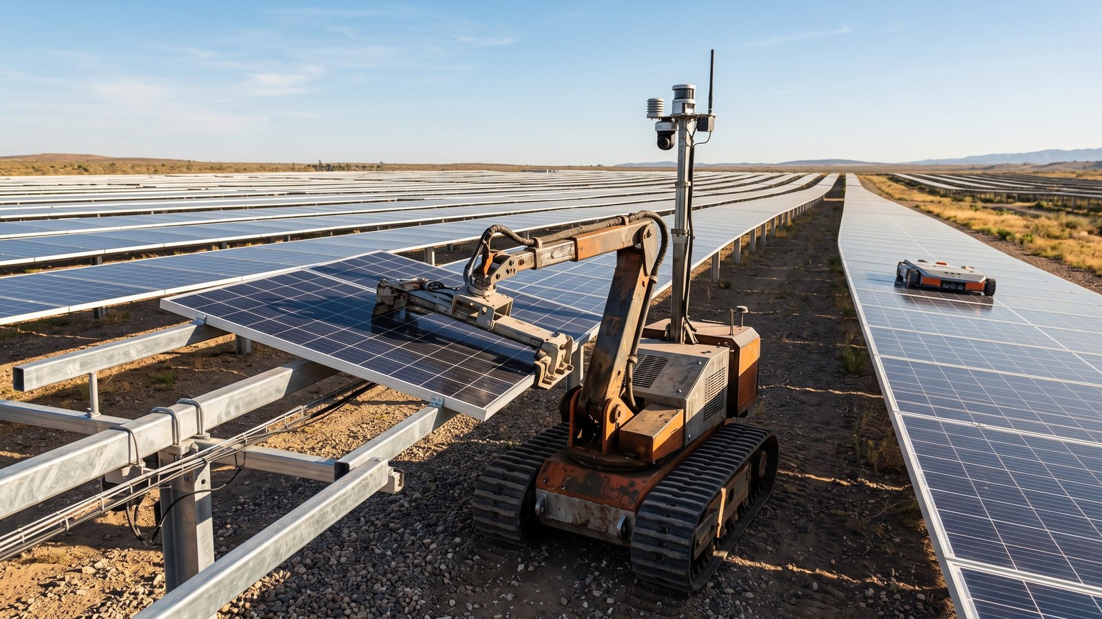 Roboter von TrinaTracker: bis zu 90 Solarmodule pro Stunde