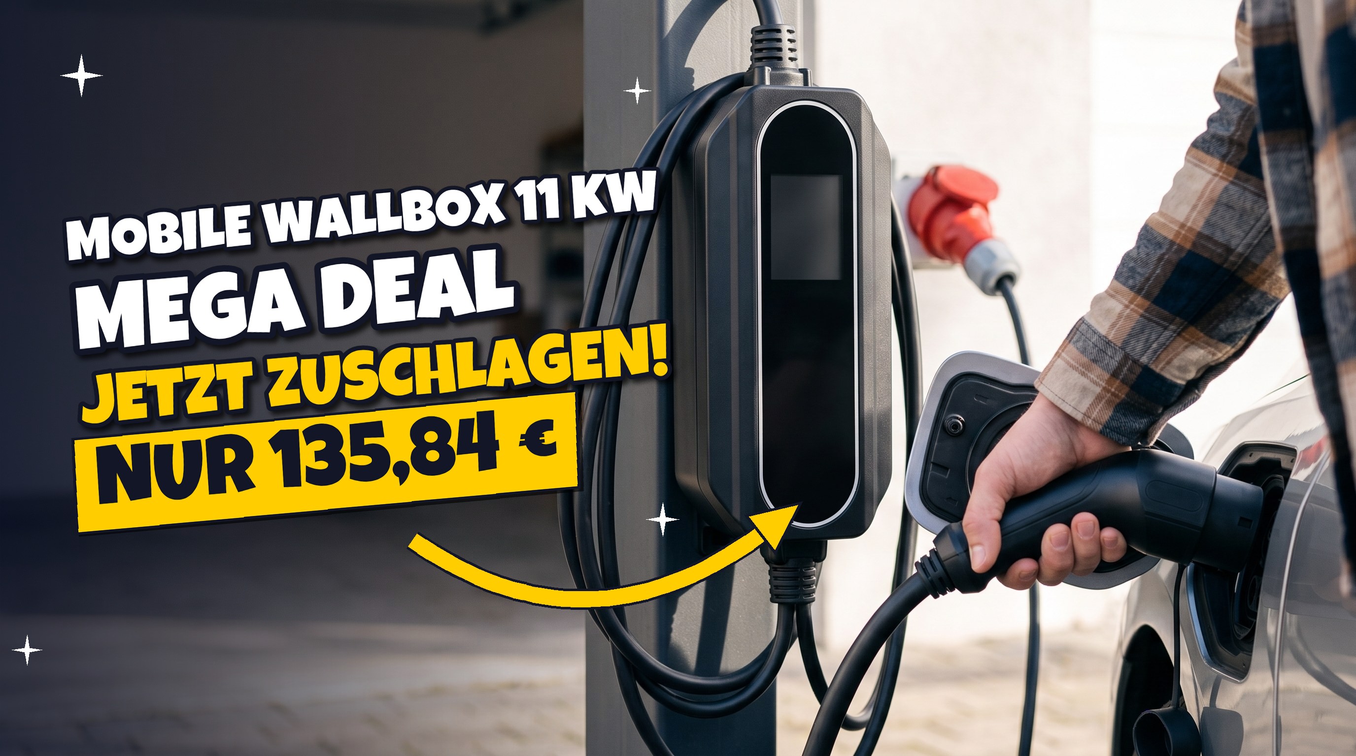 Wallbox-Hammer 🔋 ELEGRP 11kW Mobile Wallbox für nur 135,84 €