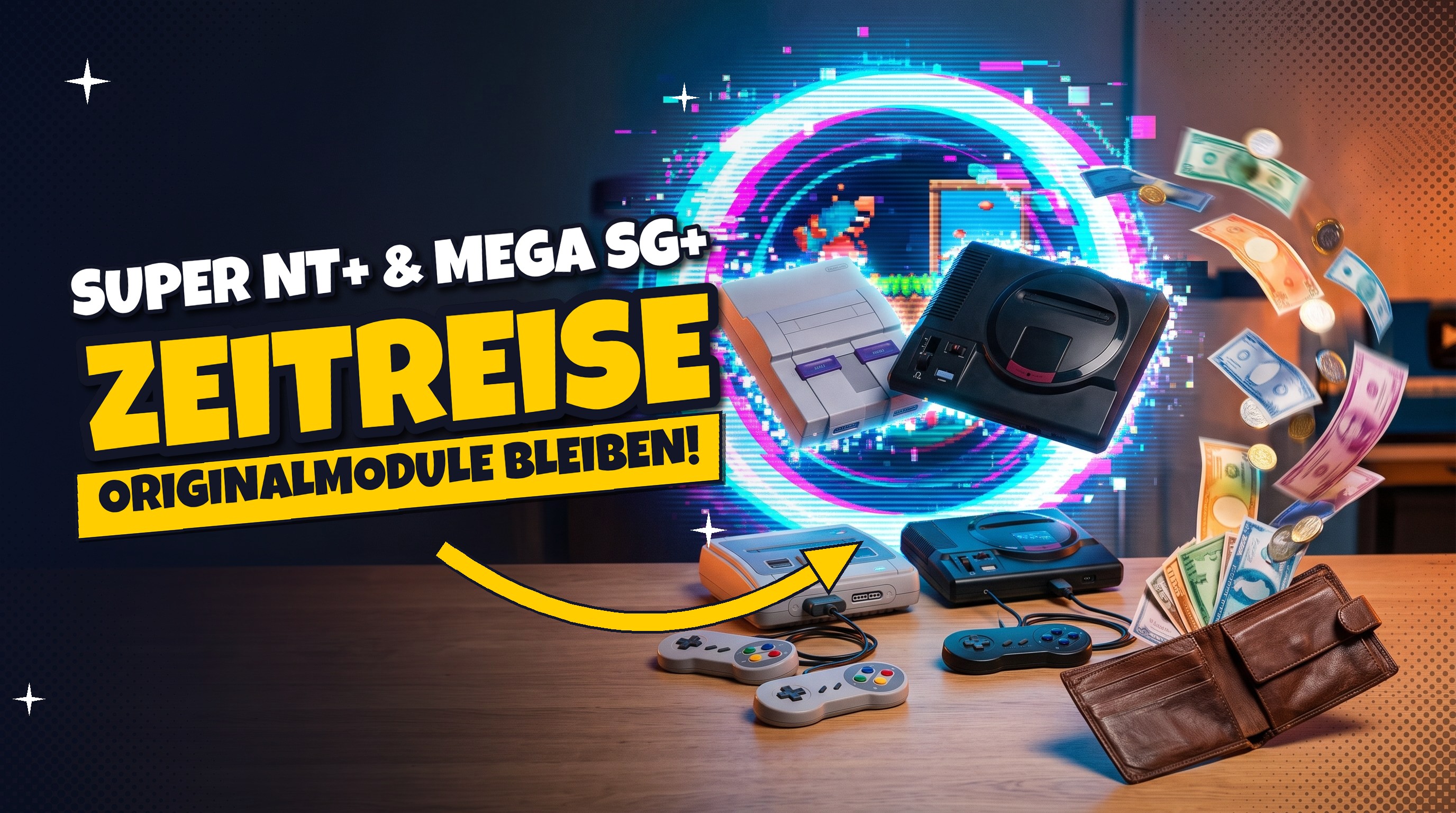 Zeitreise 🎮 Super Nt+ und Mega Sg+ holen SNES und Mega Drive zurück – der Geldbeutel zahlt mehr